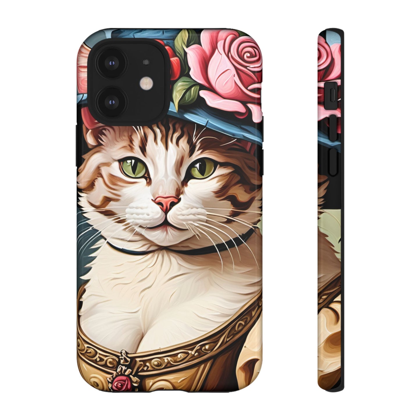 Oil Painting Cat Tough Phone Cases (A Lady 2)