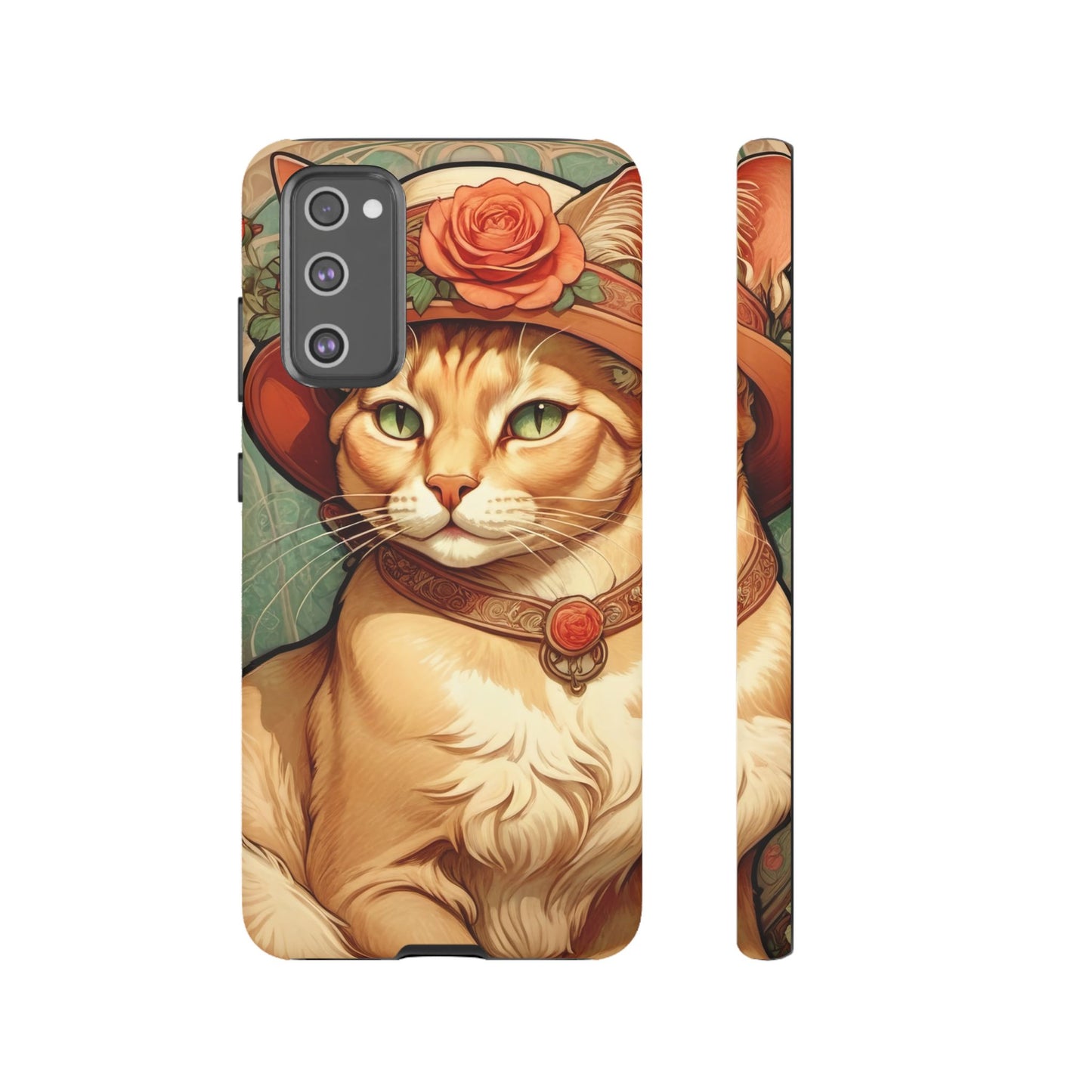 Alphonse Mucha Tough Phone Cases (A lady cat)