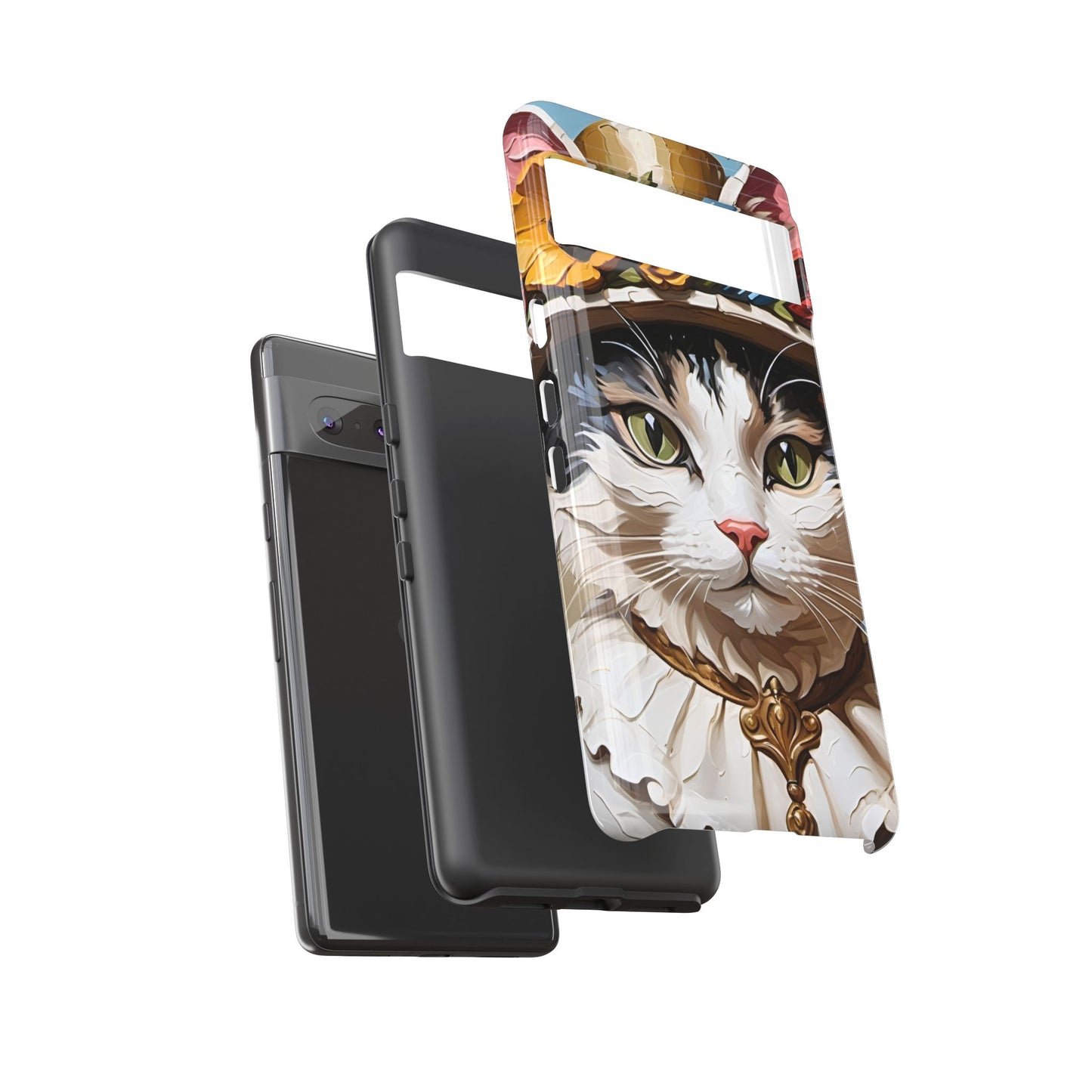 Oil Painting Cat Tough Phone Cases (A Lady)