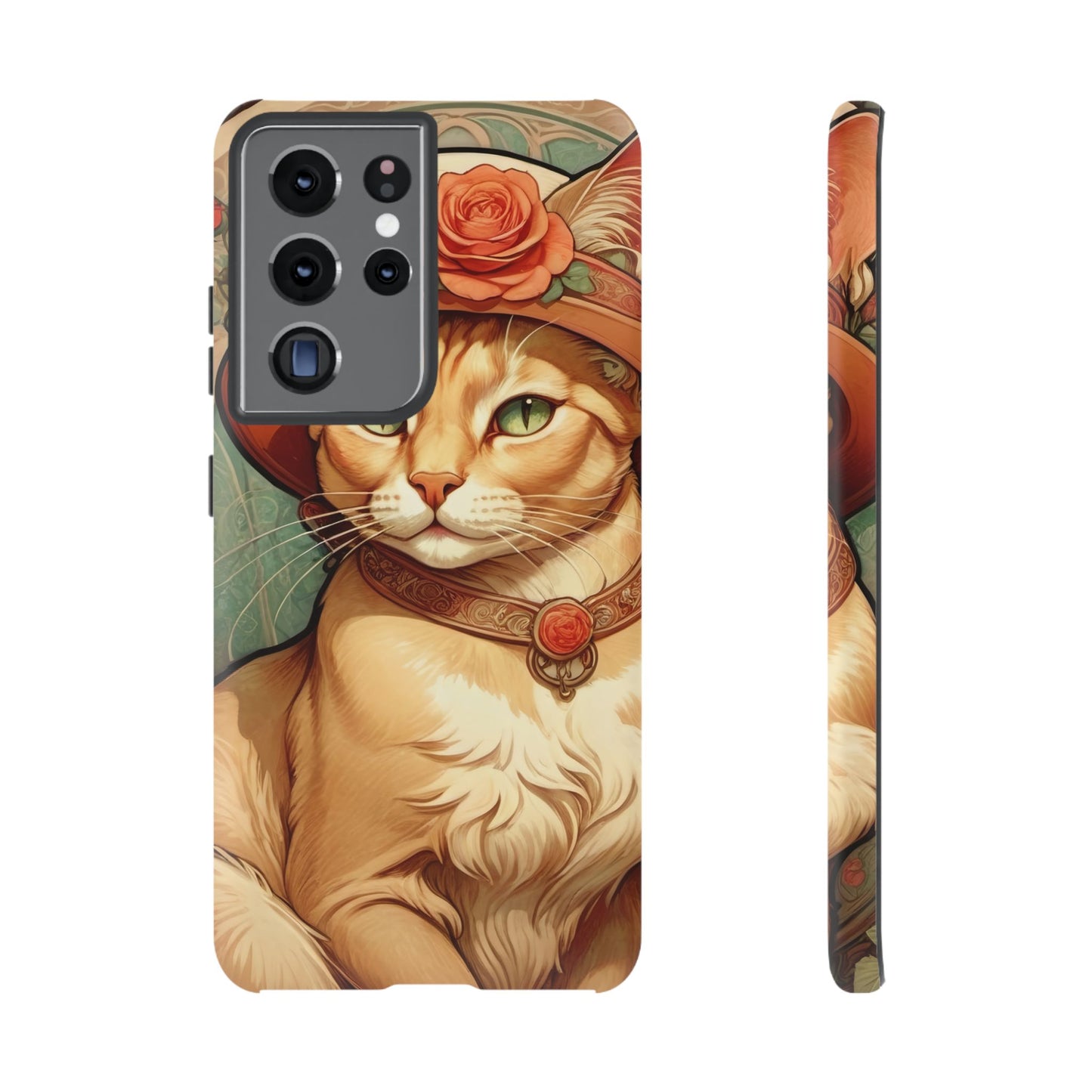 Alphonse Mucha Tough Phone Cases (A lady cat)