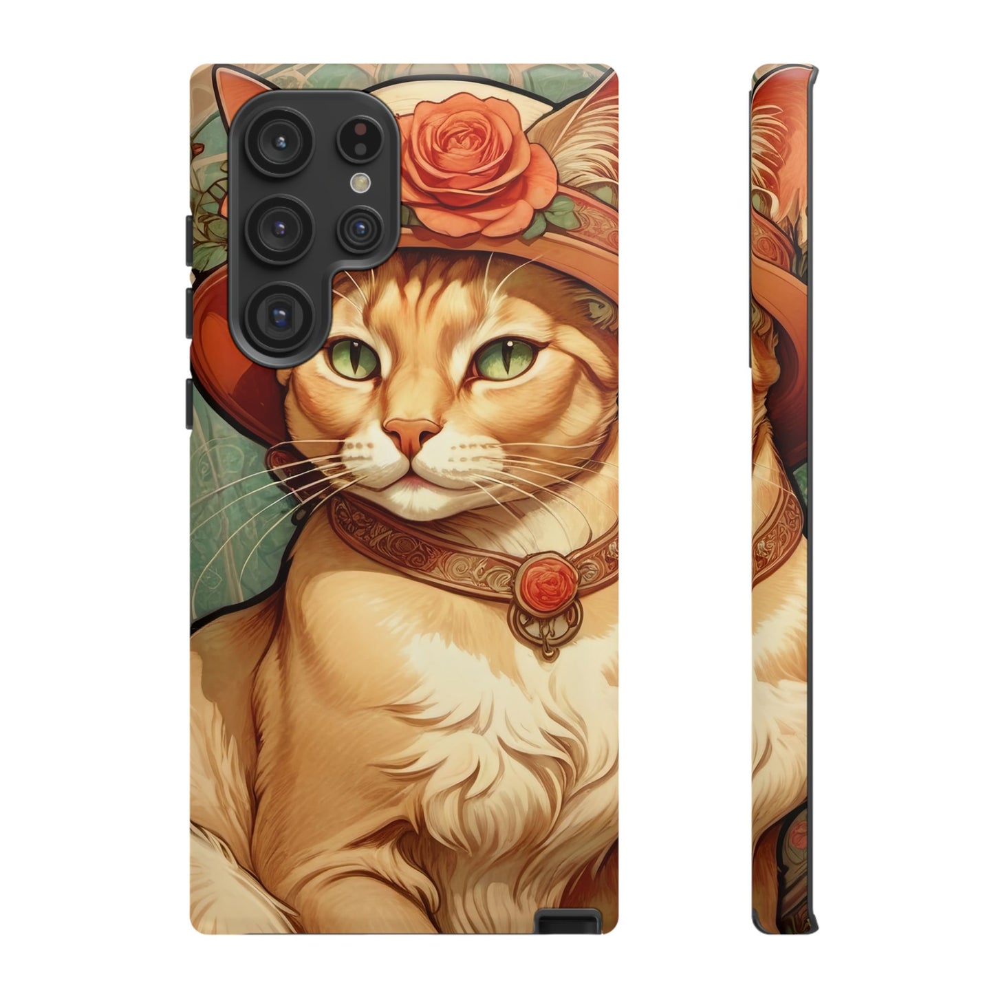 Alphonse Mucha Tough Phone Cases (A lady cat)