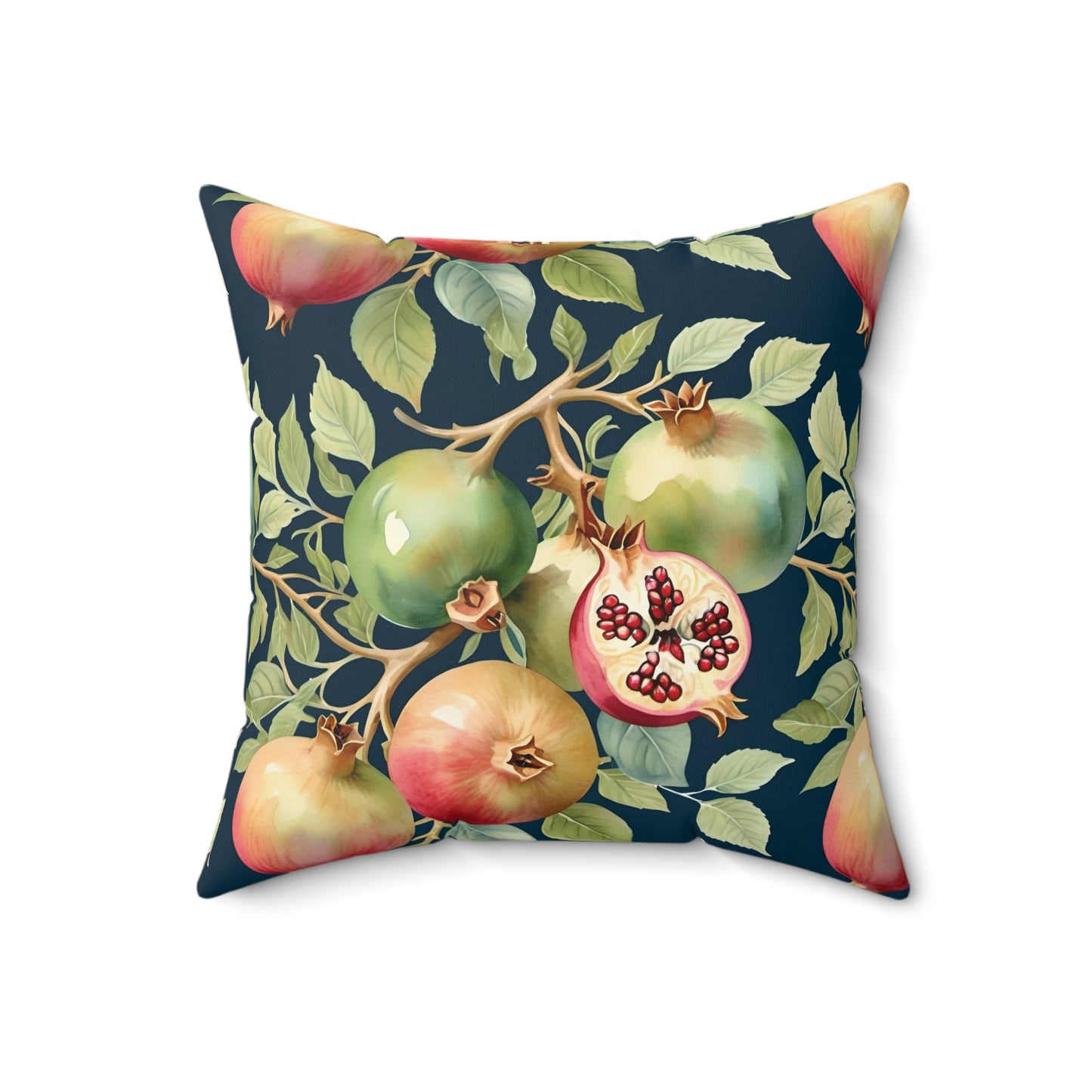 Rococo Pomegranates Square Pillow 2