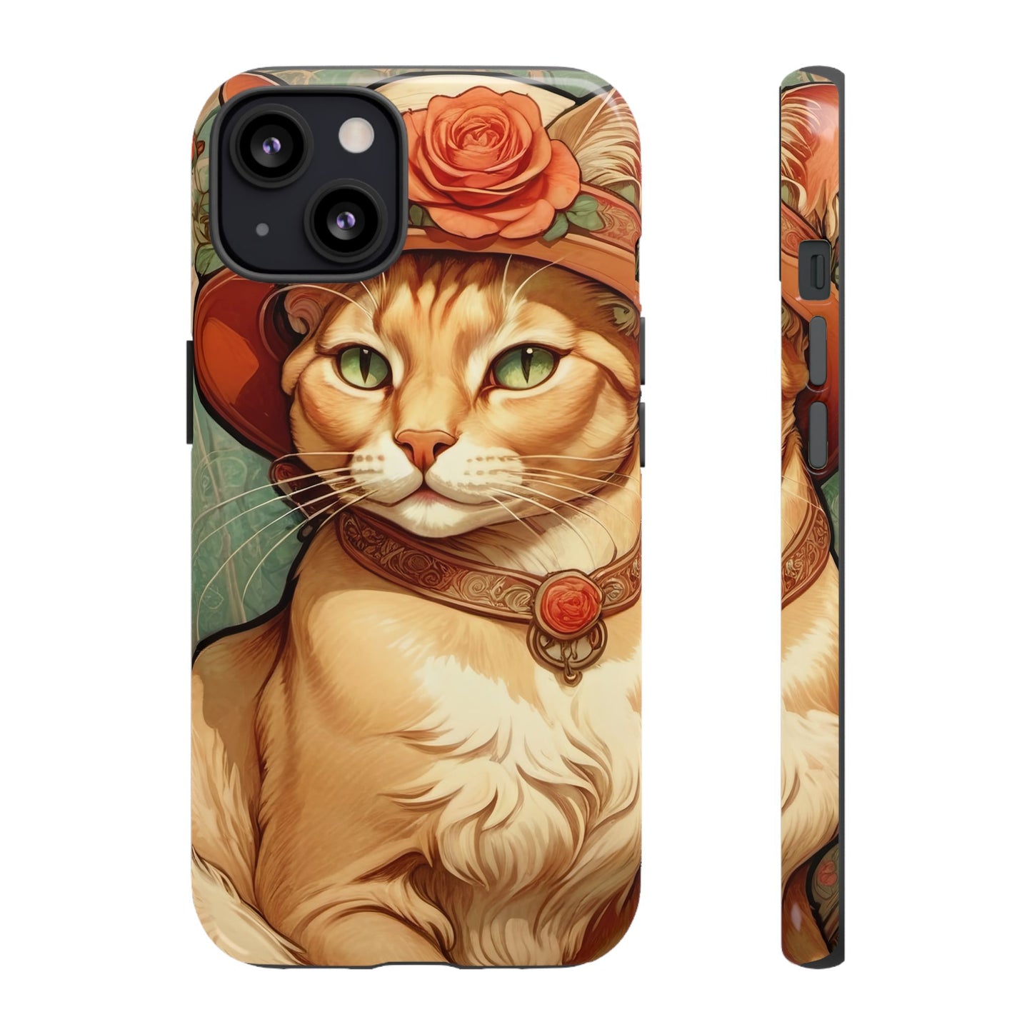 Alphonse Mucha Tough Phone Cases (A lady cat)