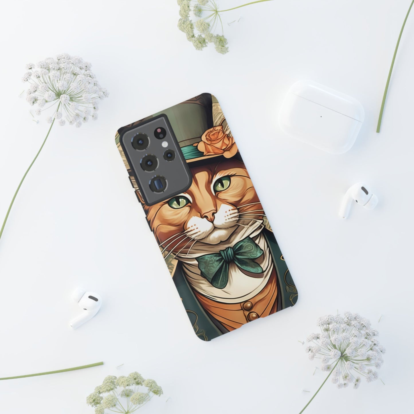 Alphonse Mucha Tough Phone Cases (A gentleman cat)