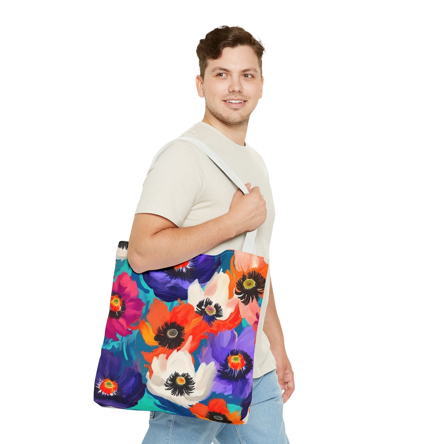 Fauvism inspired Colorful Anemones Tote Bag