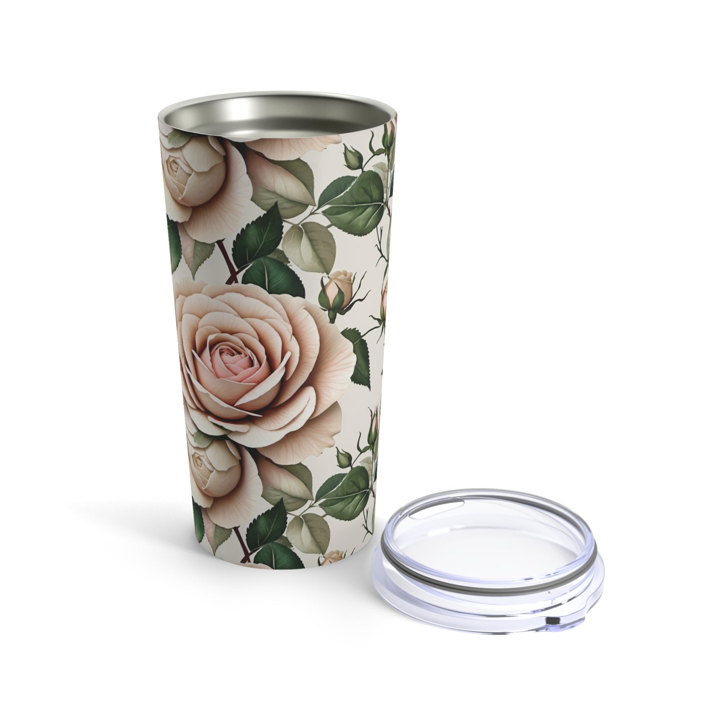 Watercolor Pink Roses Tumbler 20oz
