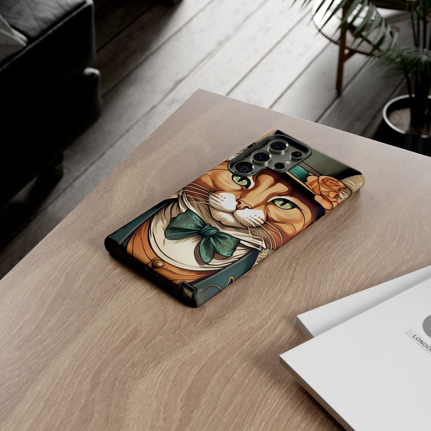 Alphonse Mucha Tough Phone Cases (A gentleman cat)