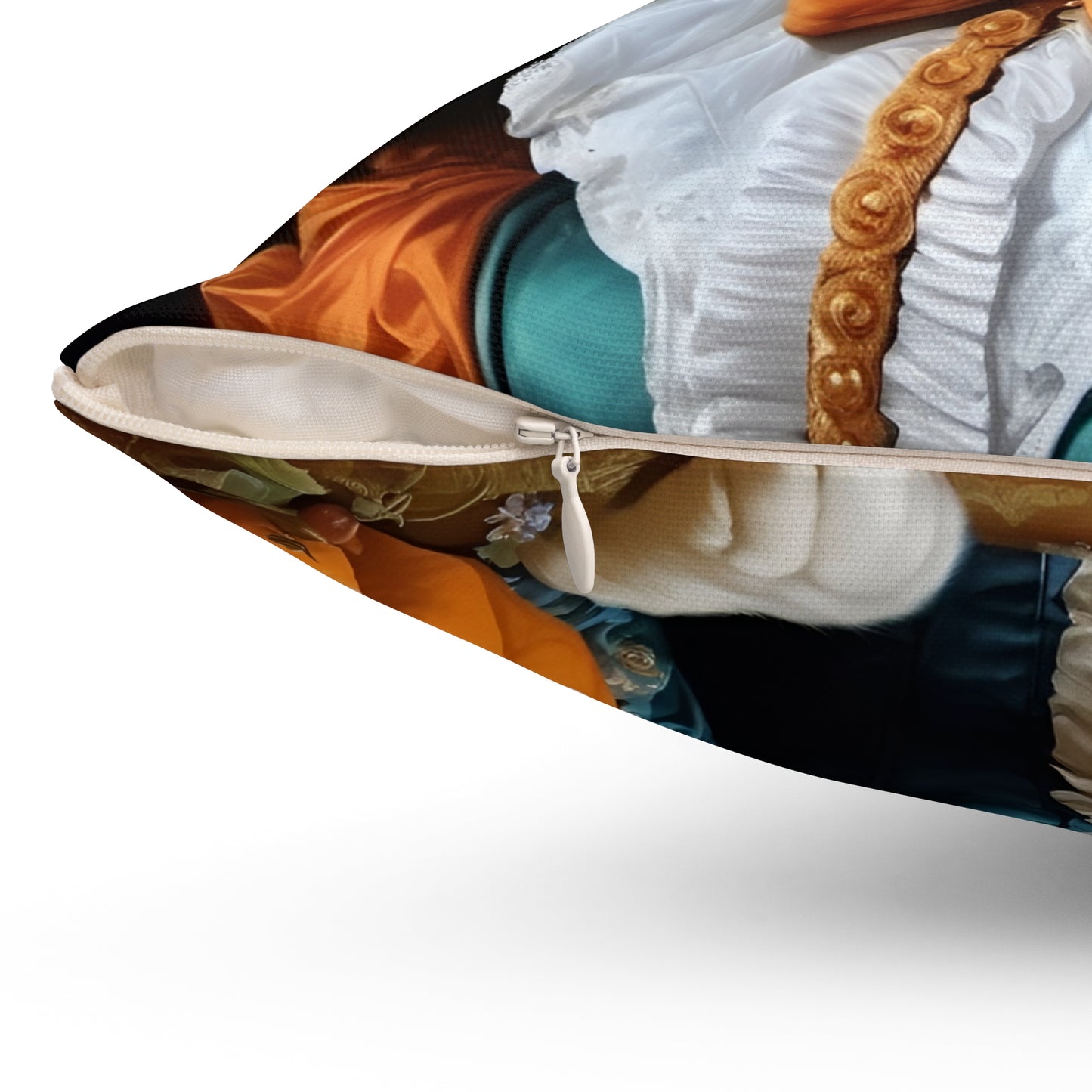 Rococo Cat Square Pillow