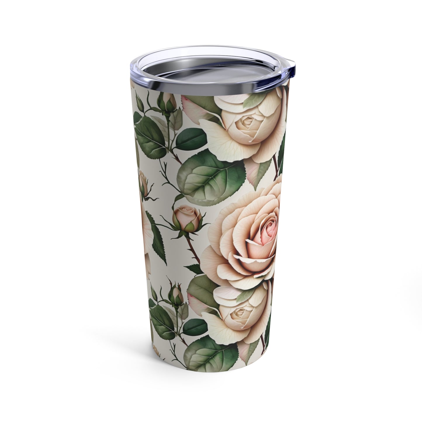Watercolor Pink Roses Tumbler 20oz
