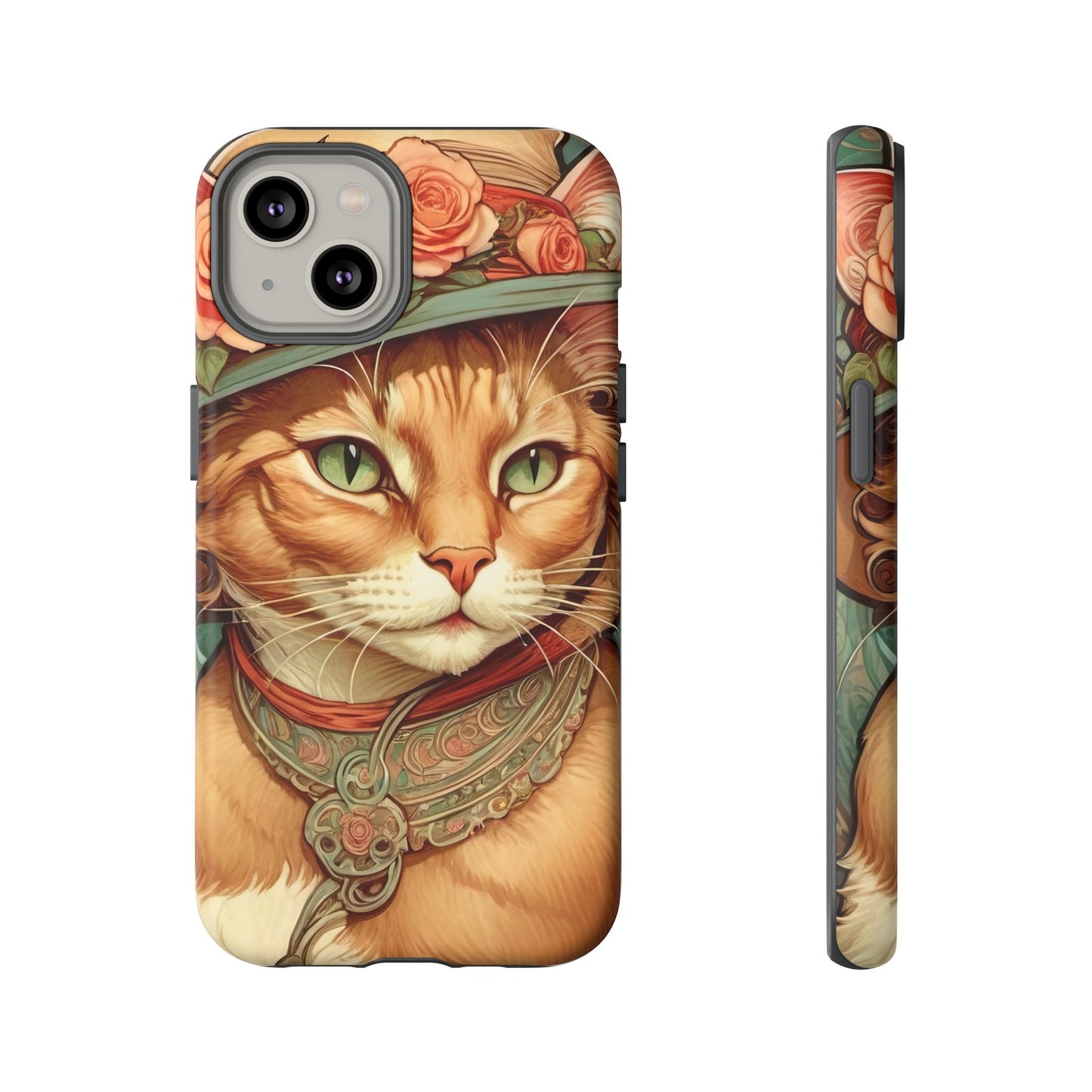 Alphonse Mucha Tough Phone Cases (A lady cat 2)