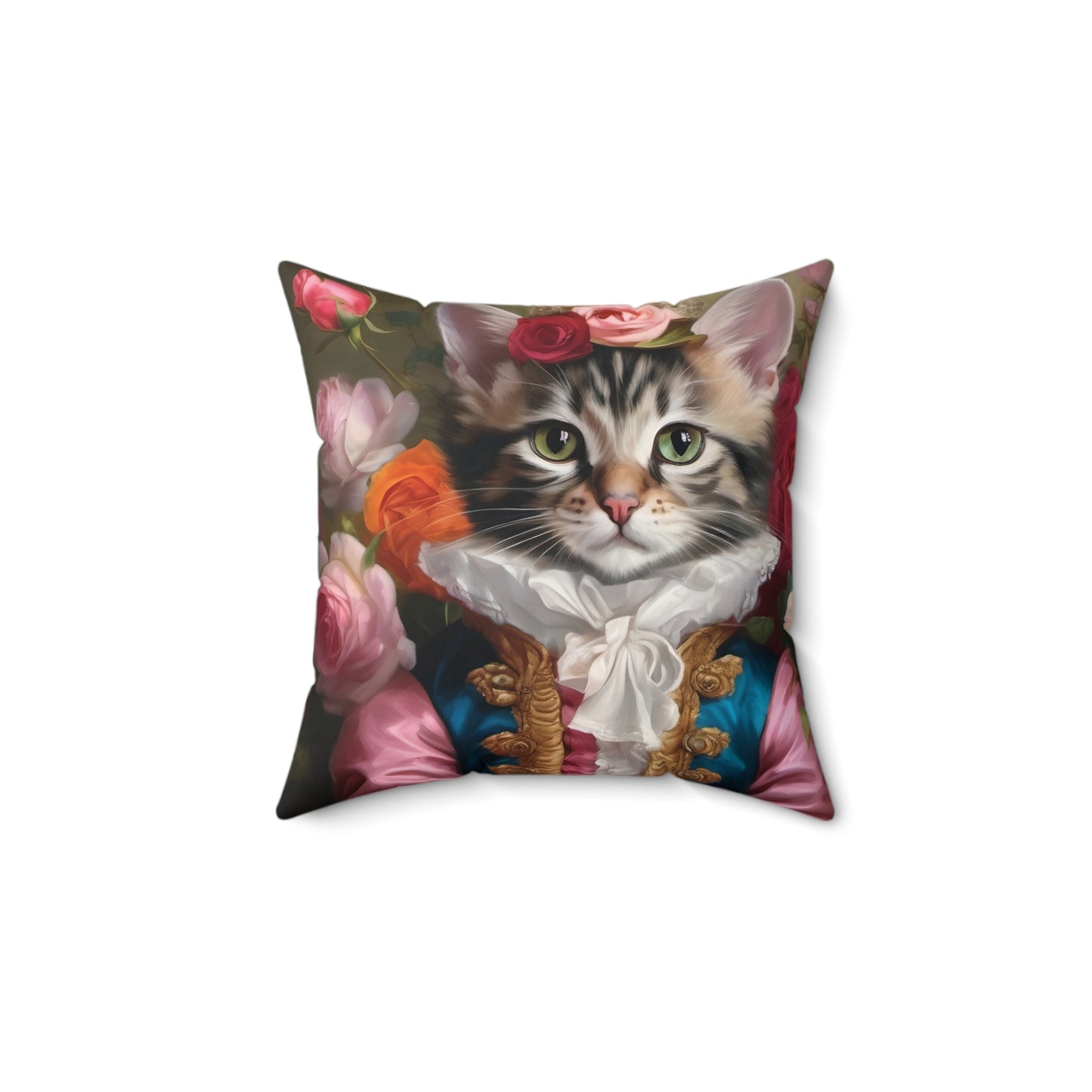 Rococo Cat Square Pillow (A Kitten 2)