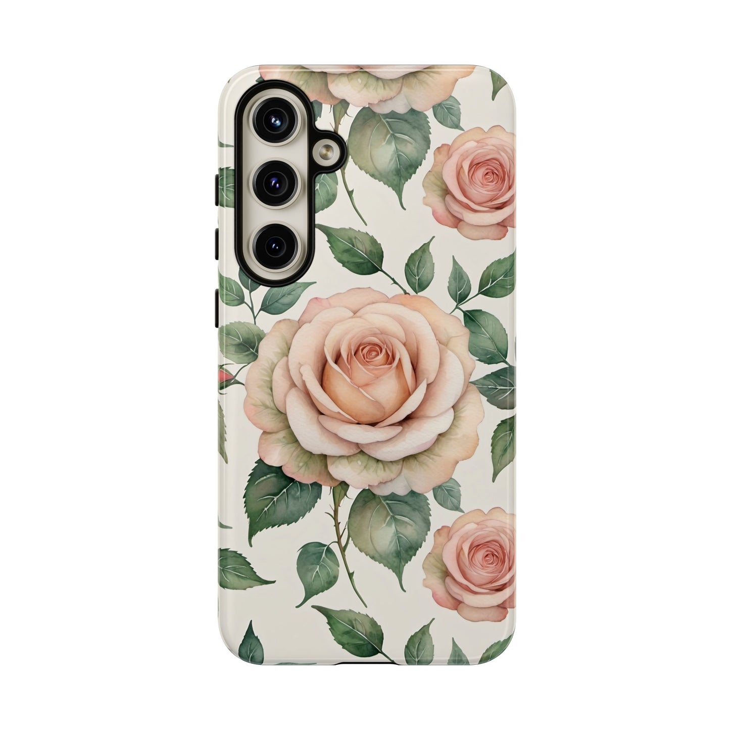 Watercolor Large Roses Tough Cases