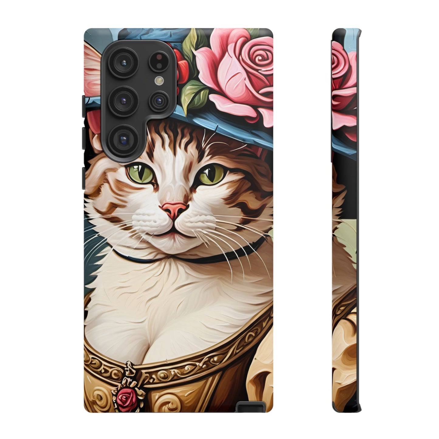 Oil Painting Cat Tough Phone Cases (A Lady 2)