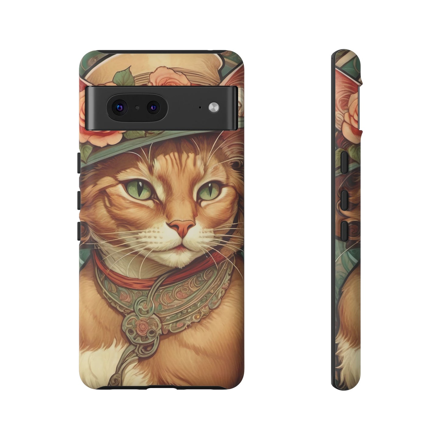 Alphonse Mucha Tough Phone Cases (A lady cat 2)