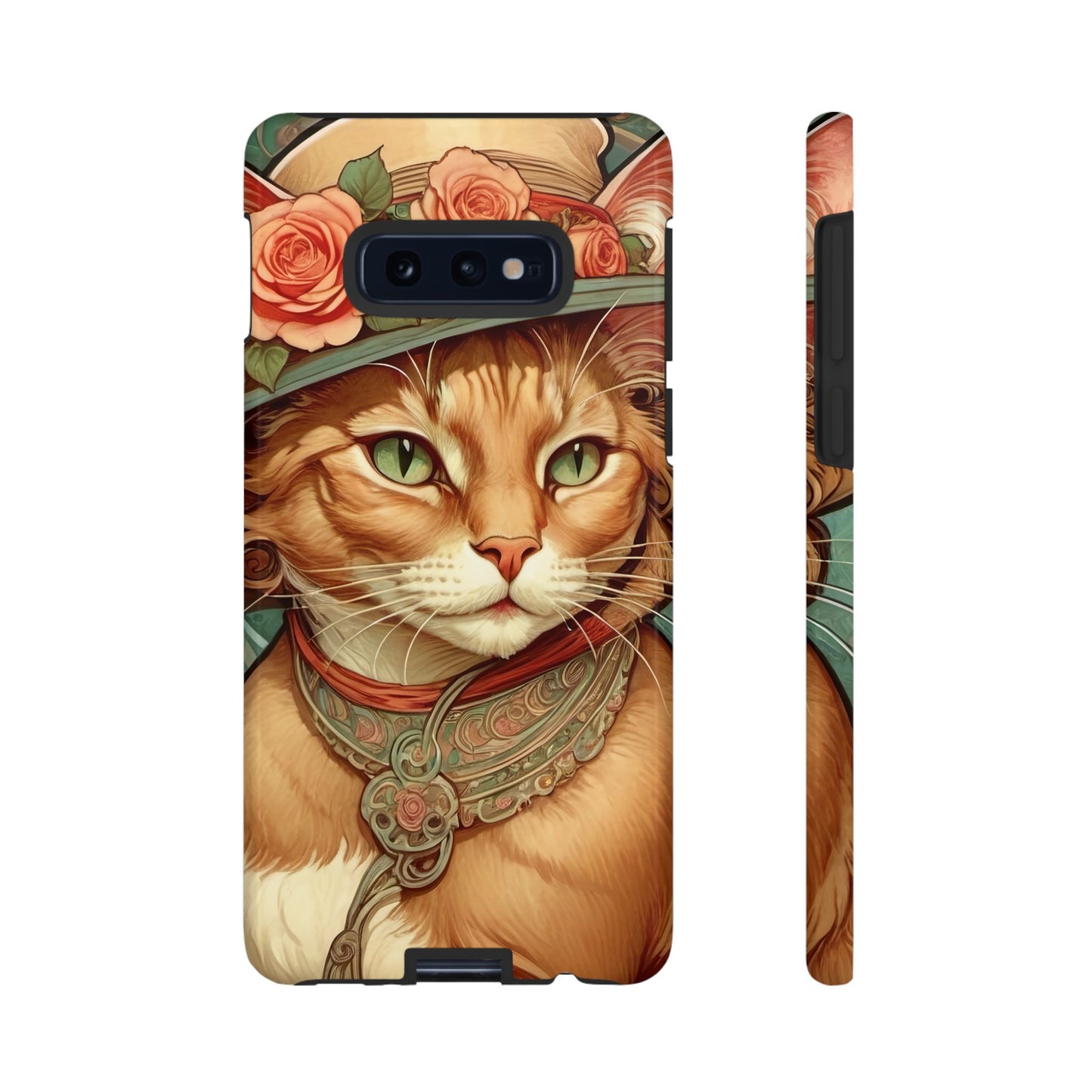 Alphonse Mucha Tough Phone Cases (A lady cat 2)