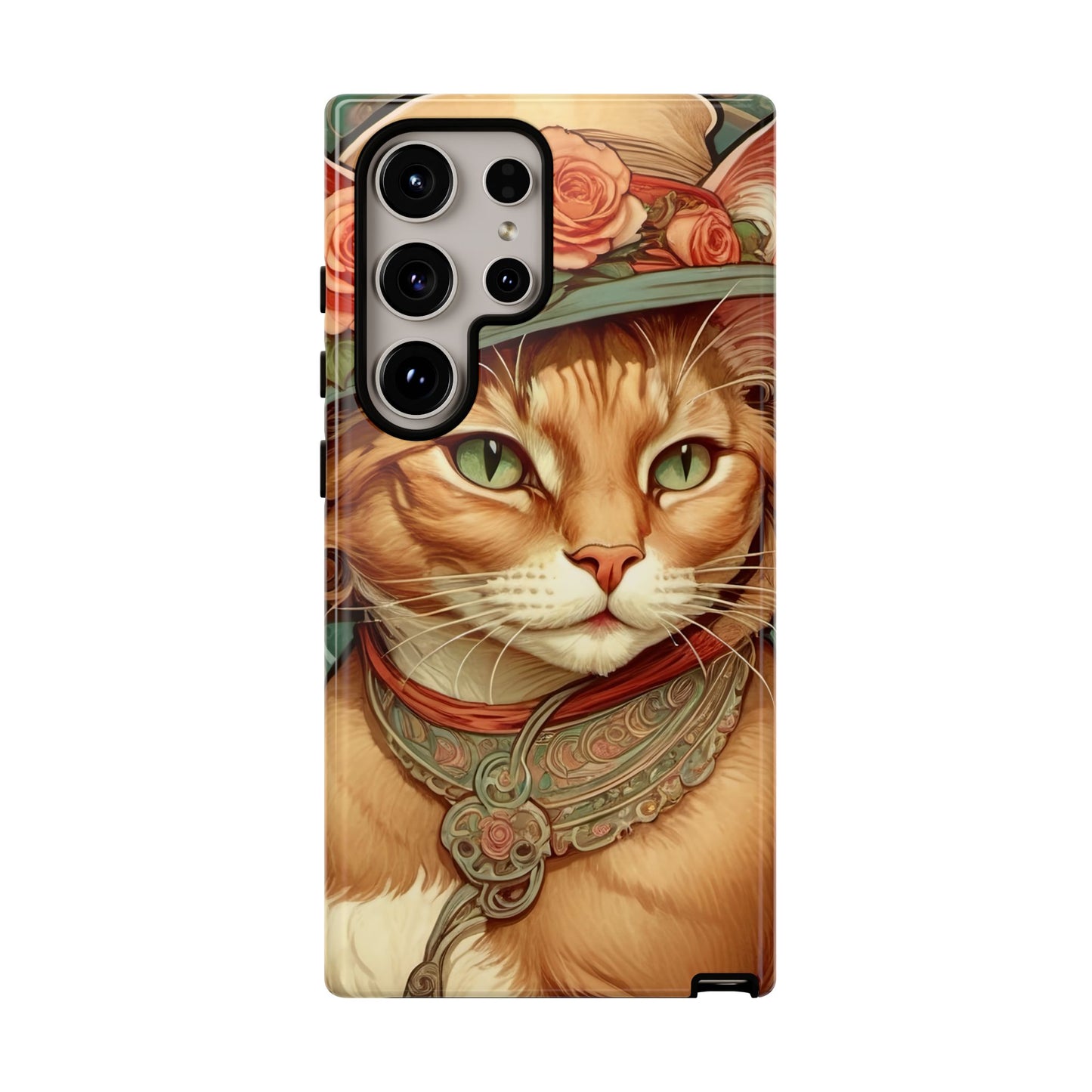 Alphonse Mucha Tough Phone Cases (A lady cat 2)