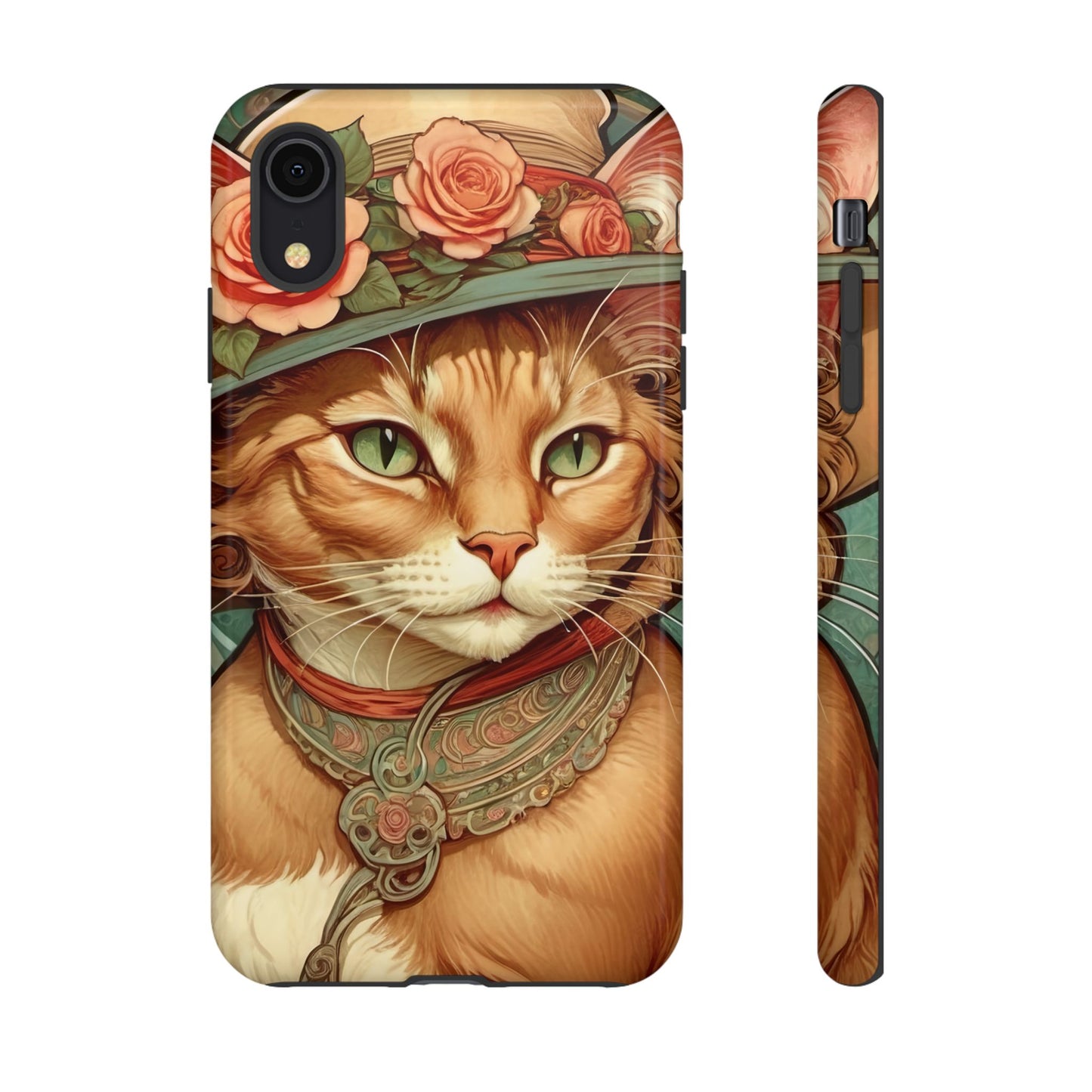 Alphonse Mucha Tough Phone Cases (A lady cat 2)