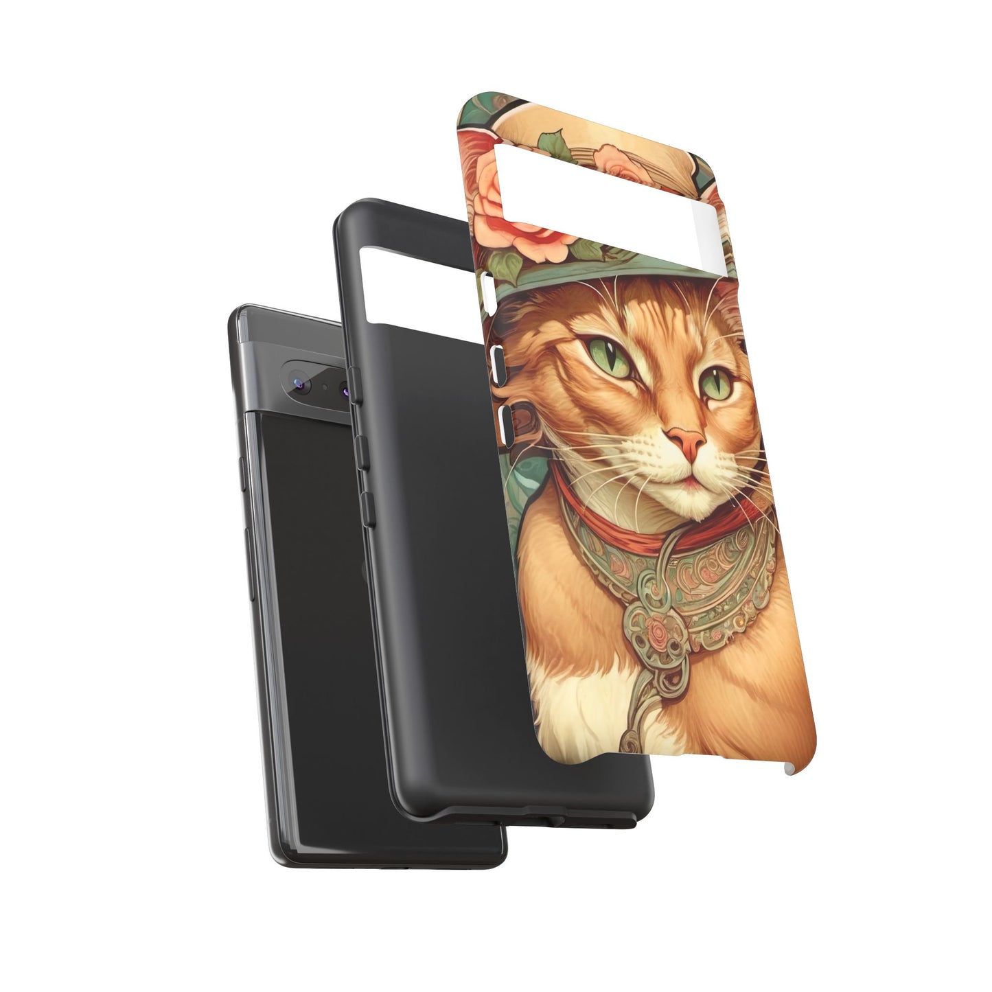 Alphonse Mucha Tough Phone Cases (A lady cat 2)