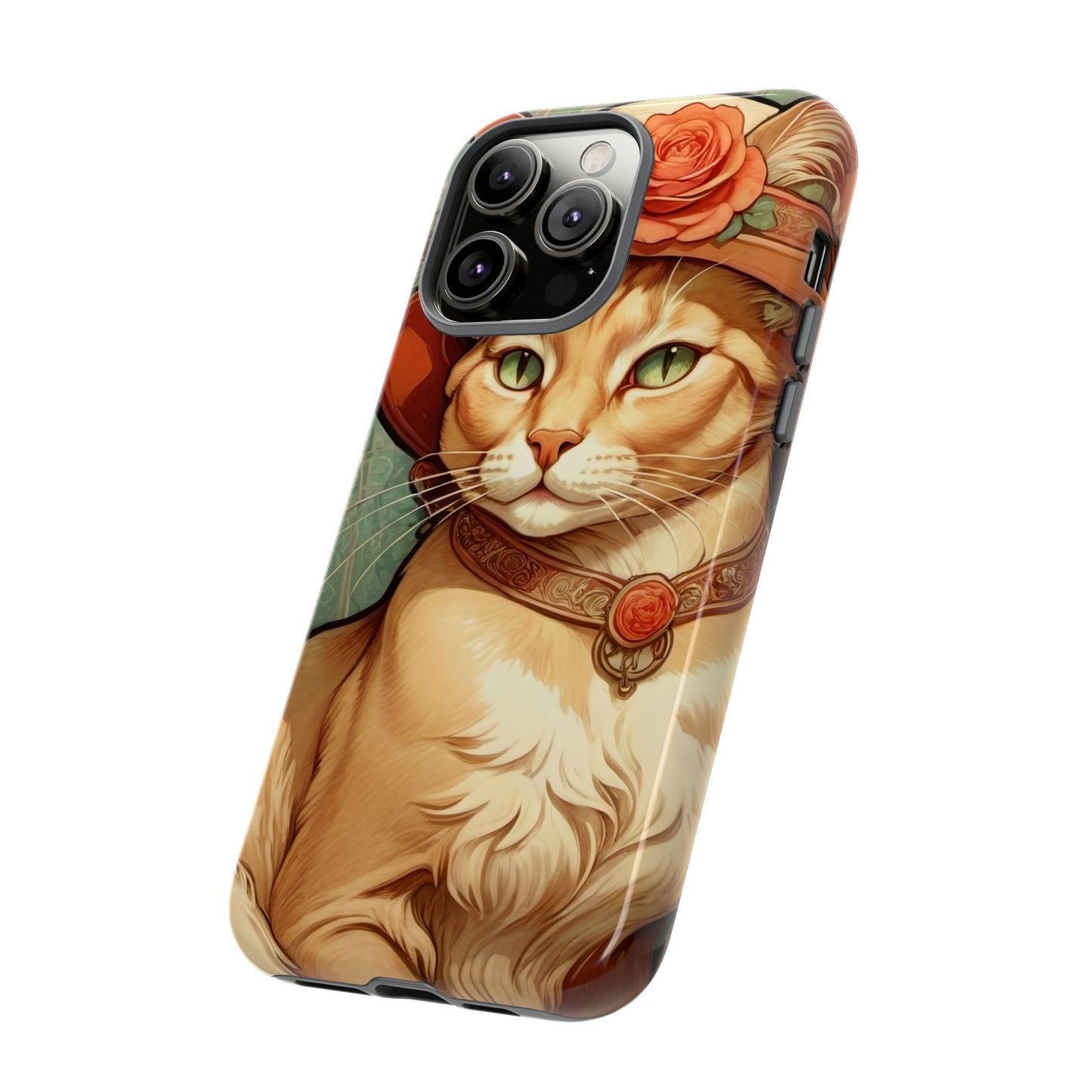 Alphonse Mucha Tough Phone Cases (A lady cat)
