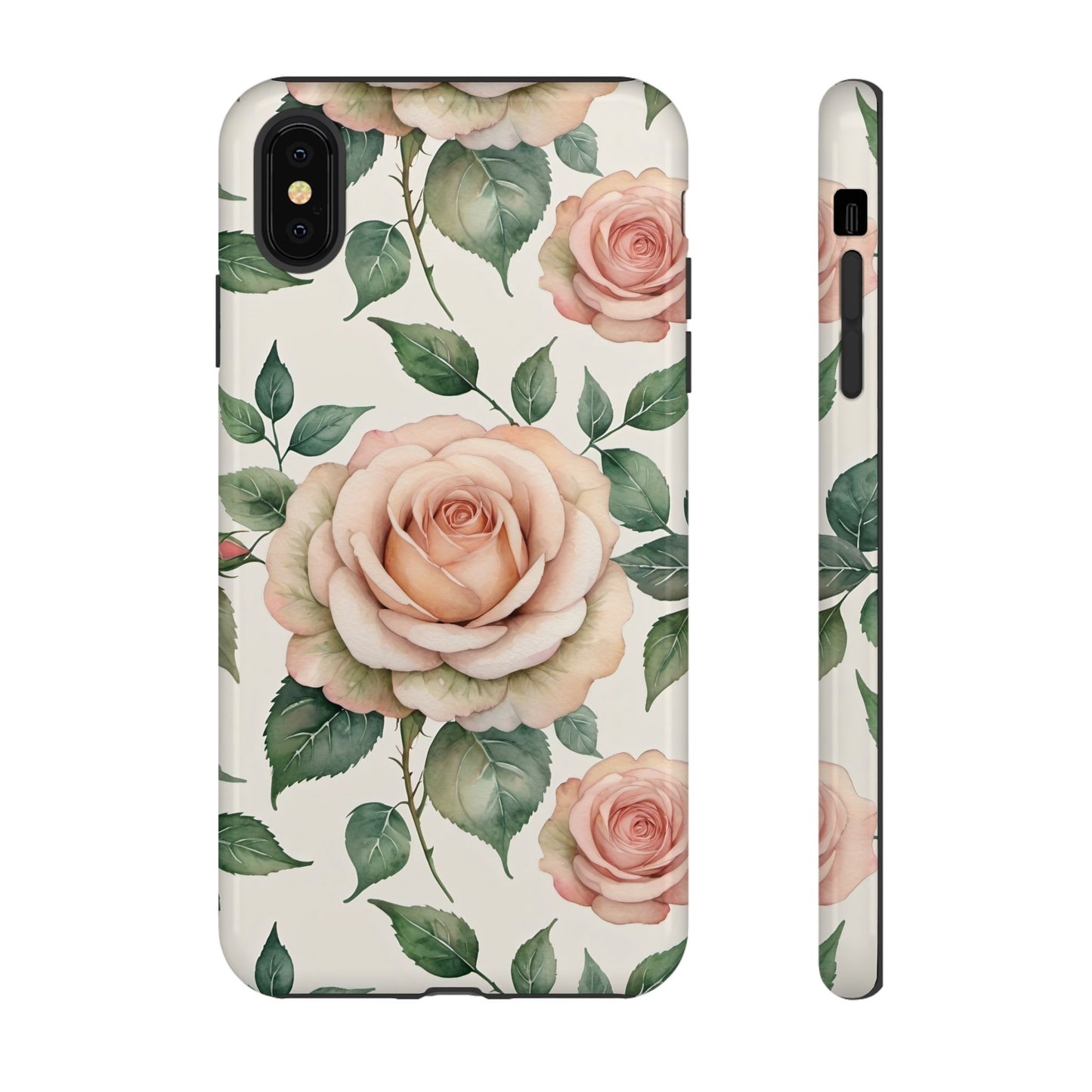 Watercolor Large Roses Tough Cases