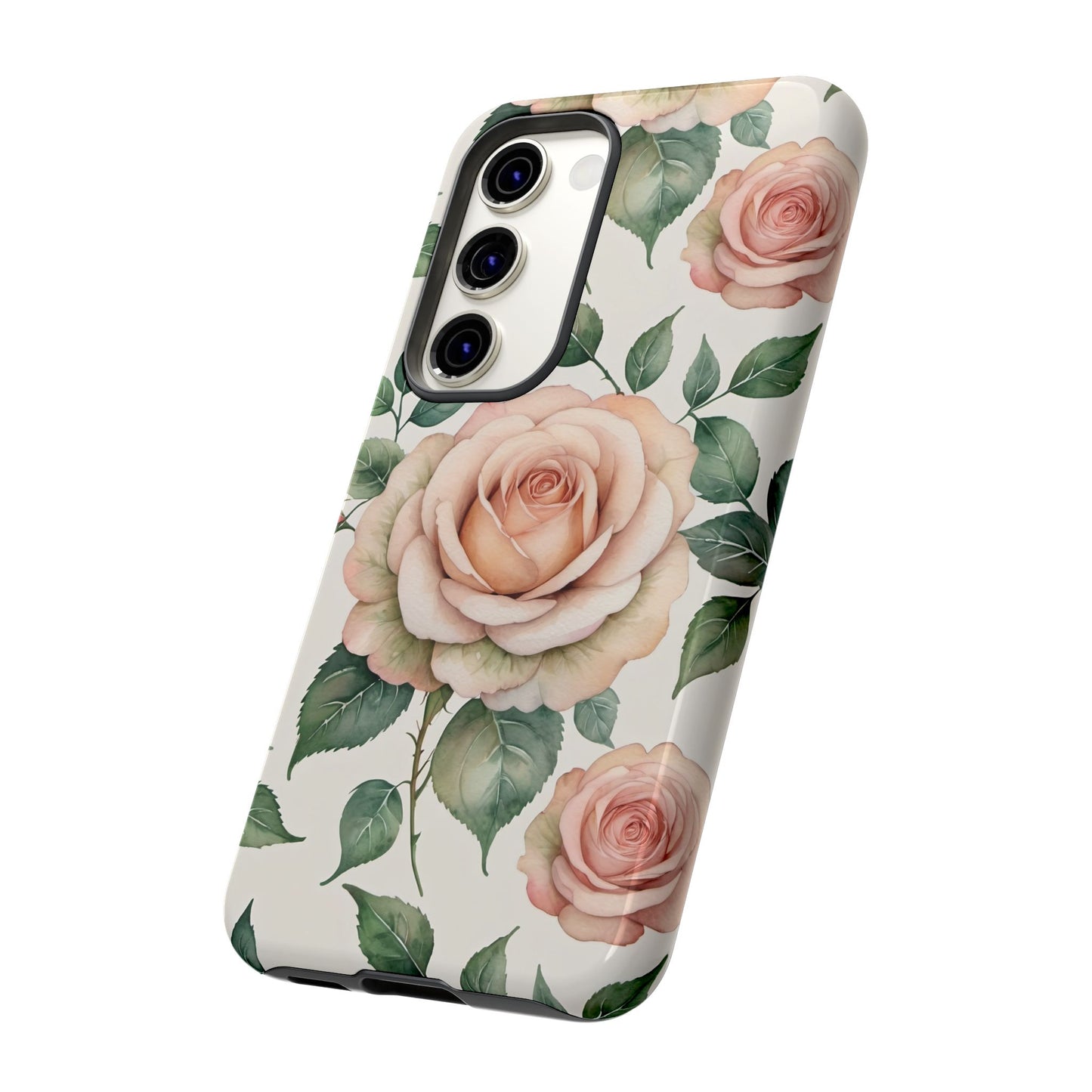 Watercolor Large Roses Tough Cases