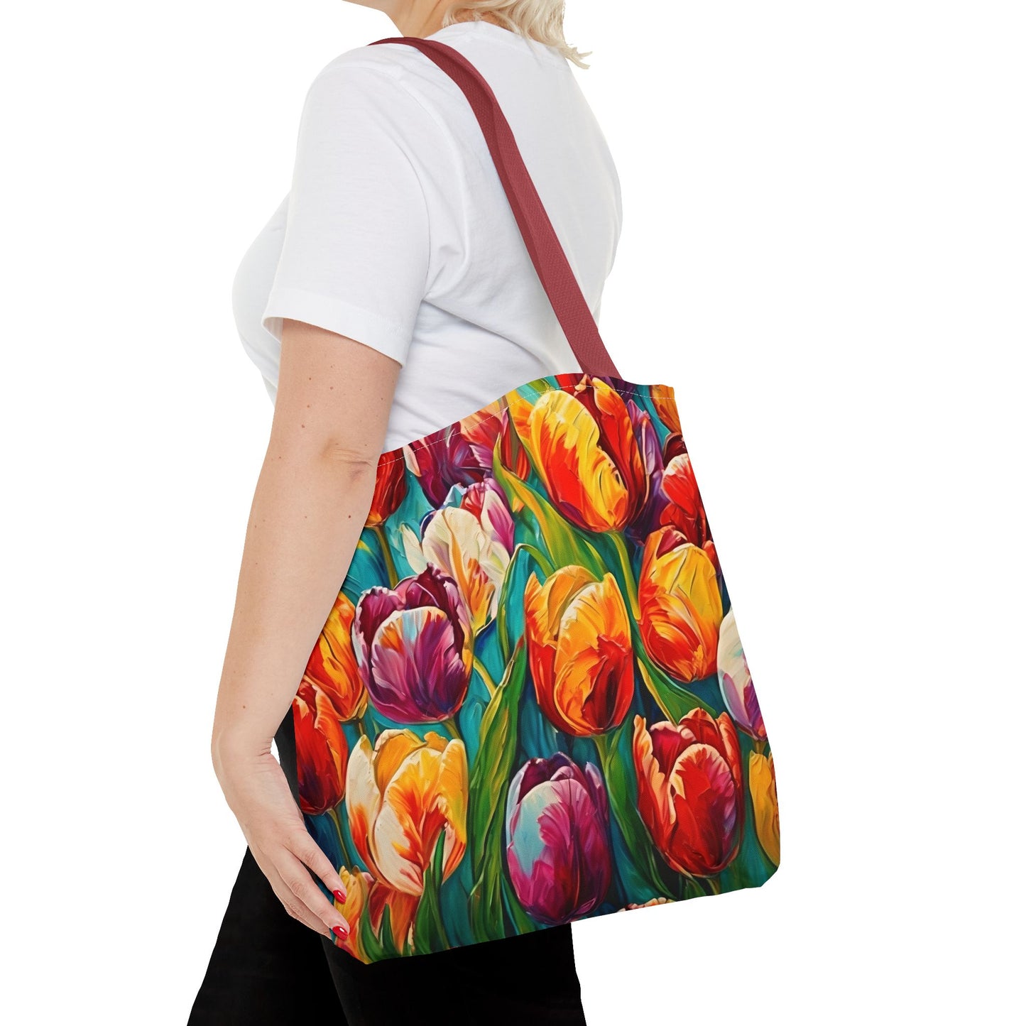 Vincent Van Gogh inspired Colorful Tulips Tote Bag