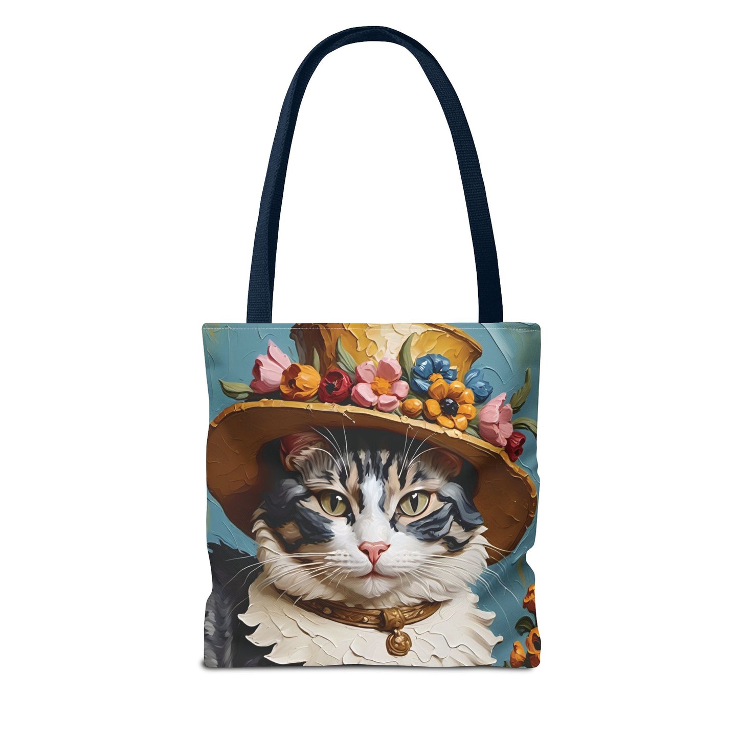 Cat Portrait in Oil Tote Bag