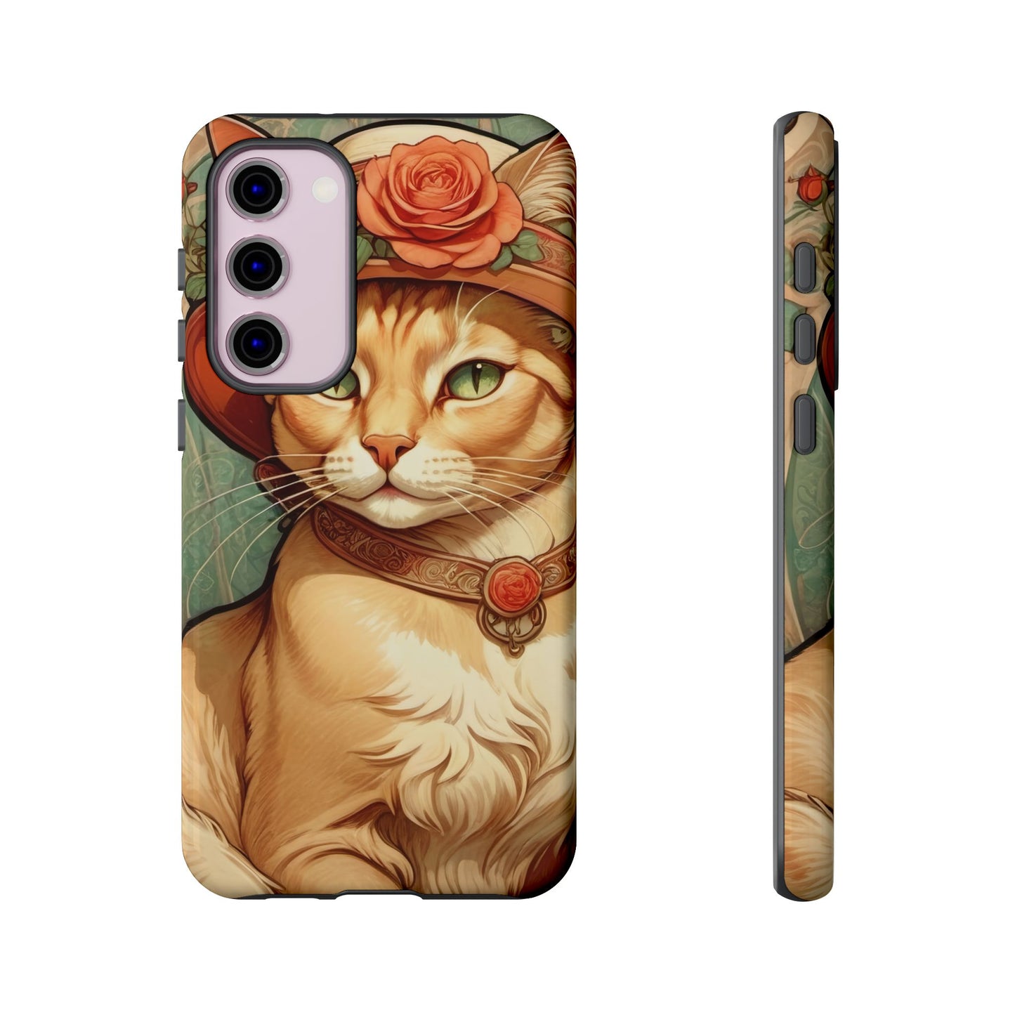 Alphonse Mucha Tough Phone Cases (A lady cat)