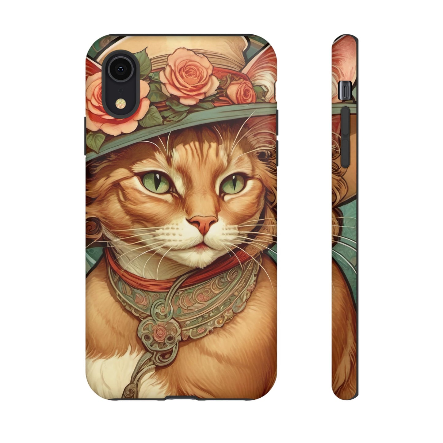 Alphonse Mucha Tough Phone Cases (A lady cat 2)