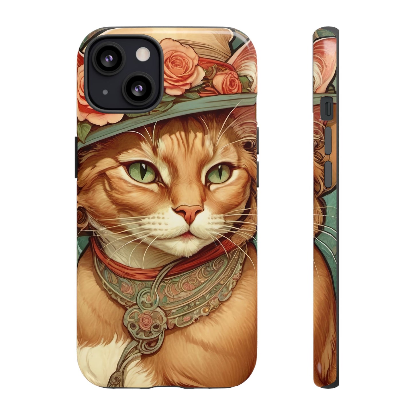 Alphonse Mucha Tough Phone Cases (A lady cat 2)