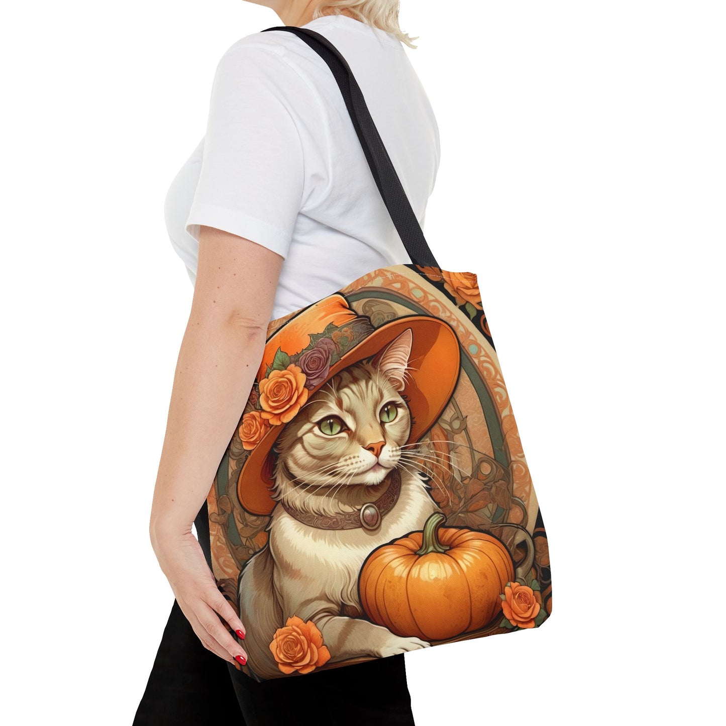 Halloween Art Nouveau Cat Tote