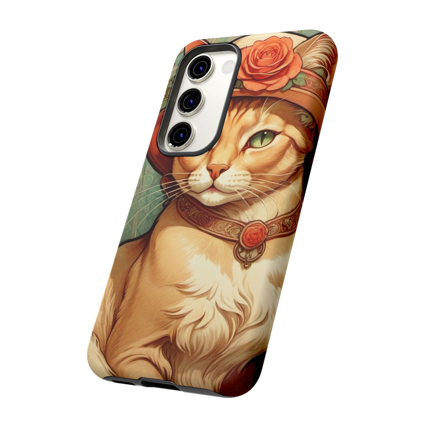 Alphonse Mucha Tough Phone Cases (A lady cat)