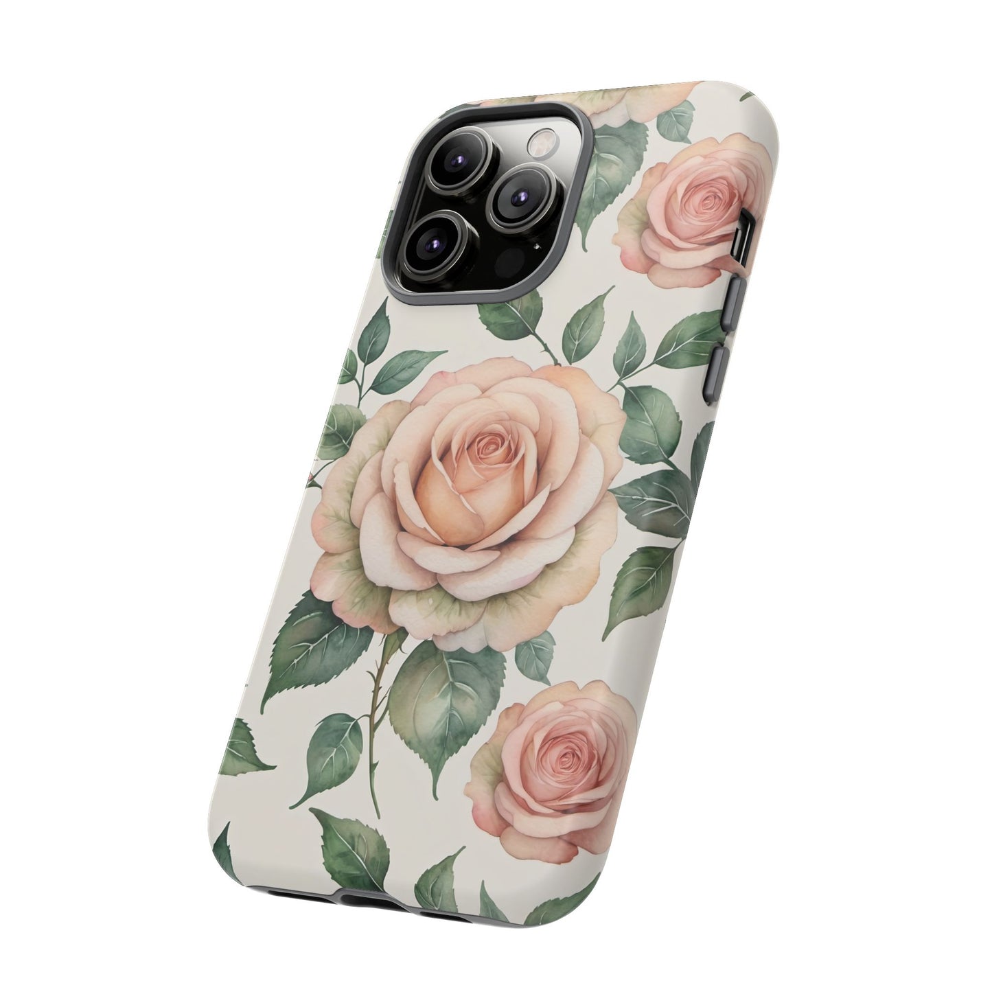 Watercolor Large Roses Tough Cases