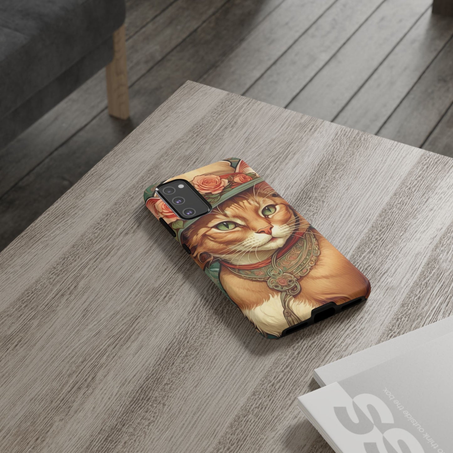 Alphonse Mucha Tough Phone Cases (A lady cat 2)