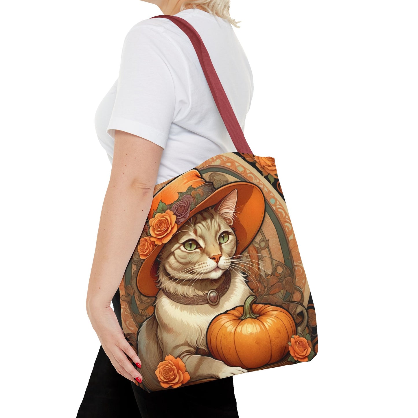Halloween Art Nouveau Cat Tote