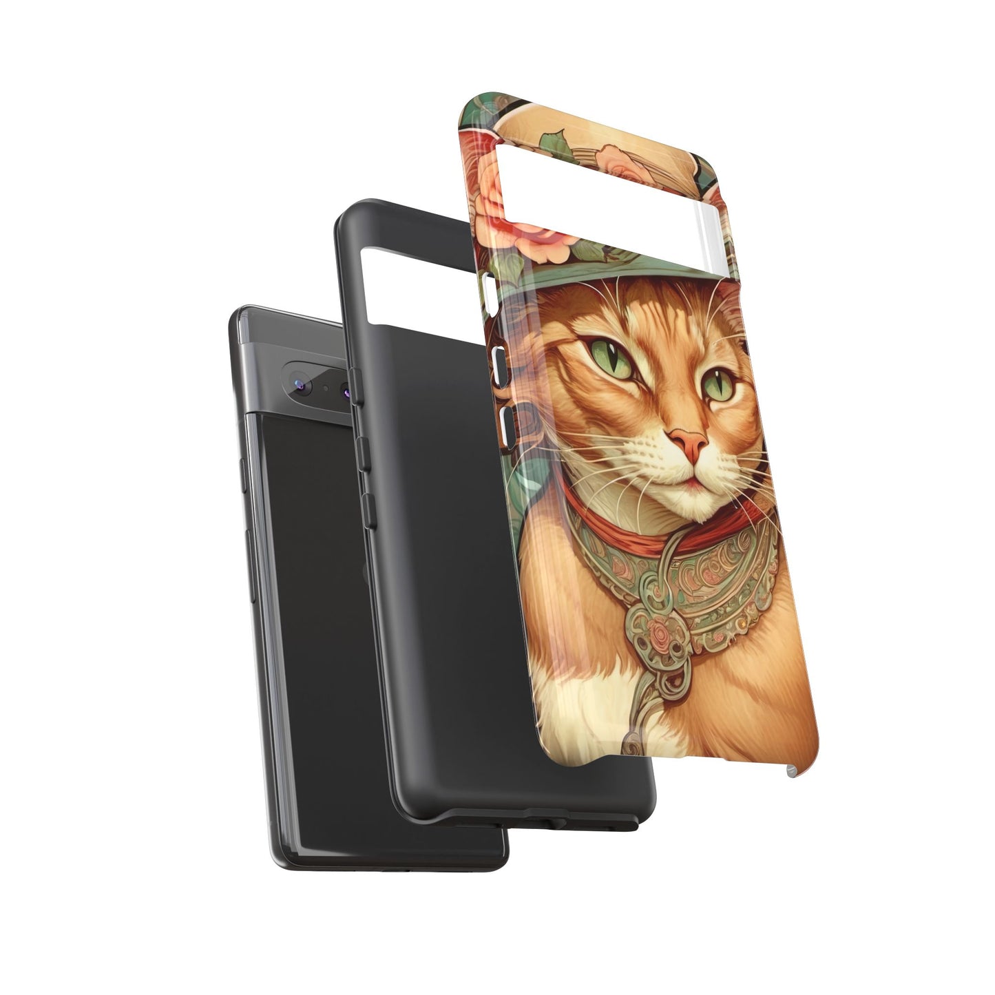 Alphonse Mucha Tough Phone Cases (A lady cat 2)