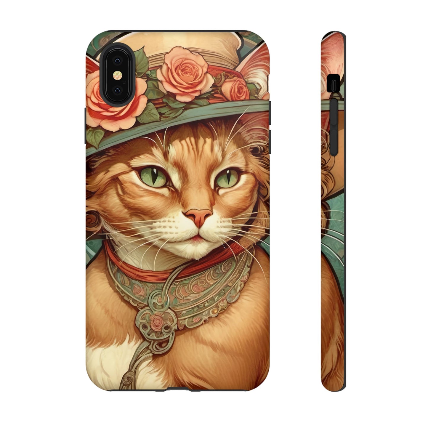 Alphonse Mucha Tough Phone Cases (A lady cat 2)