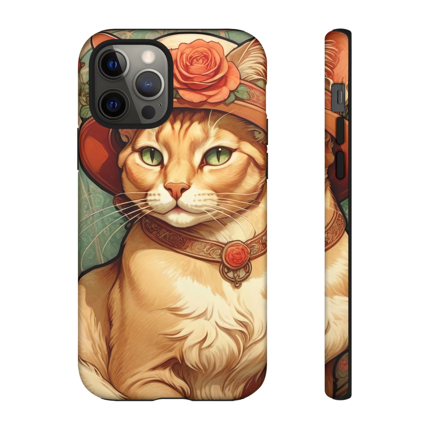 Alphonse Mucha Tough Phone Cases (A lady cat)