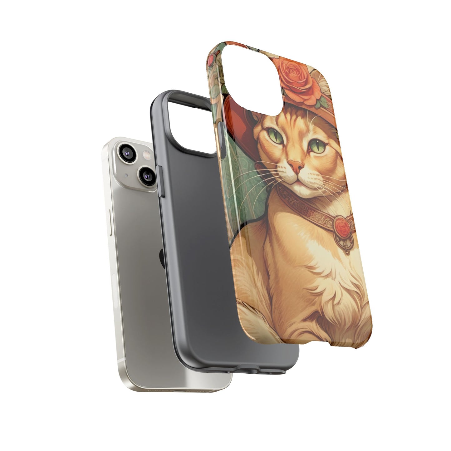 Alphonse Mucha Tough Phone Cases (A lady cat)