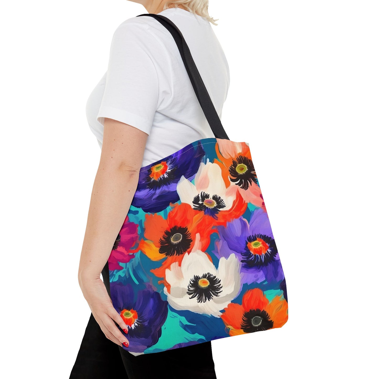 Fauvism inspired Colorful Anemones Tote Bag