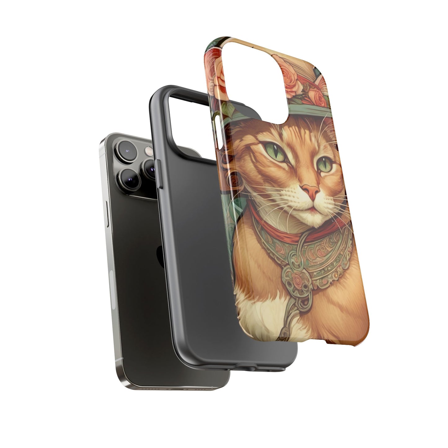 Alphonse Mucha Tough Phone Cases (A lady cat 2)