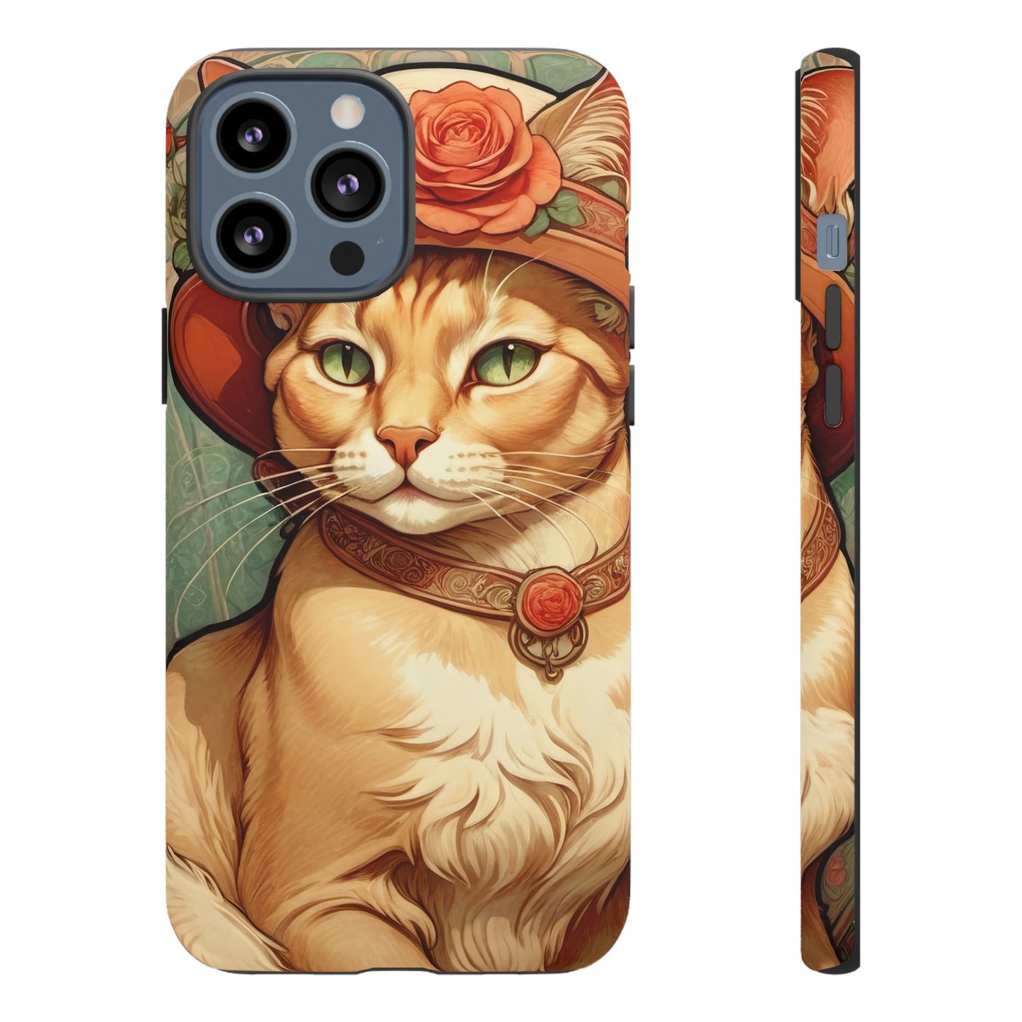Alphonse Mucha Tough Phone Cases (A lady cat)