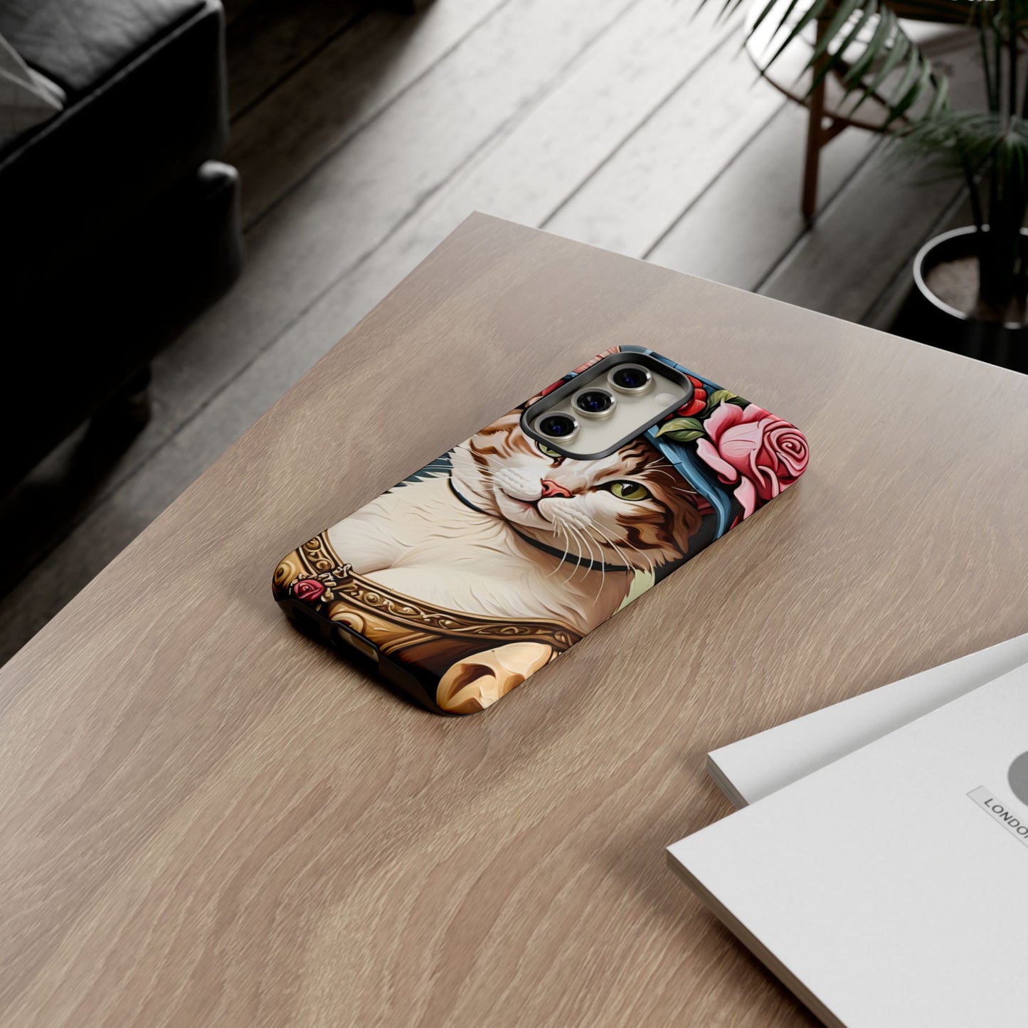 Oil Painting Cat Tough Phone Cases (A Lady 2)