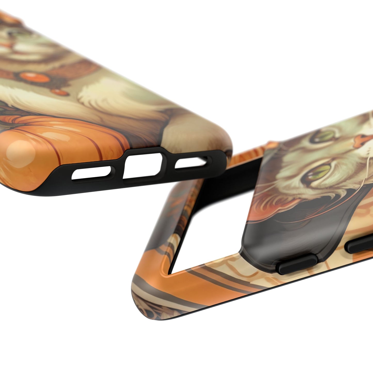 Halloween Alphonse Mucha Tough Phone Cases (A gentleman cat)