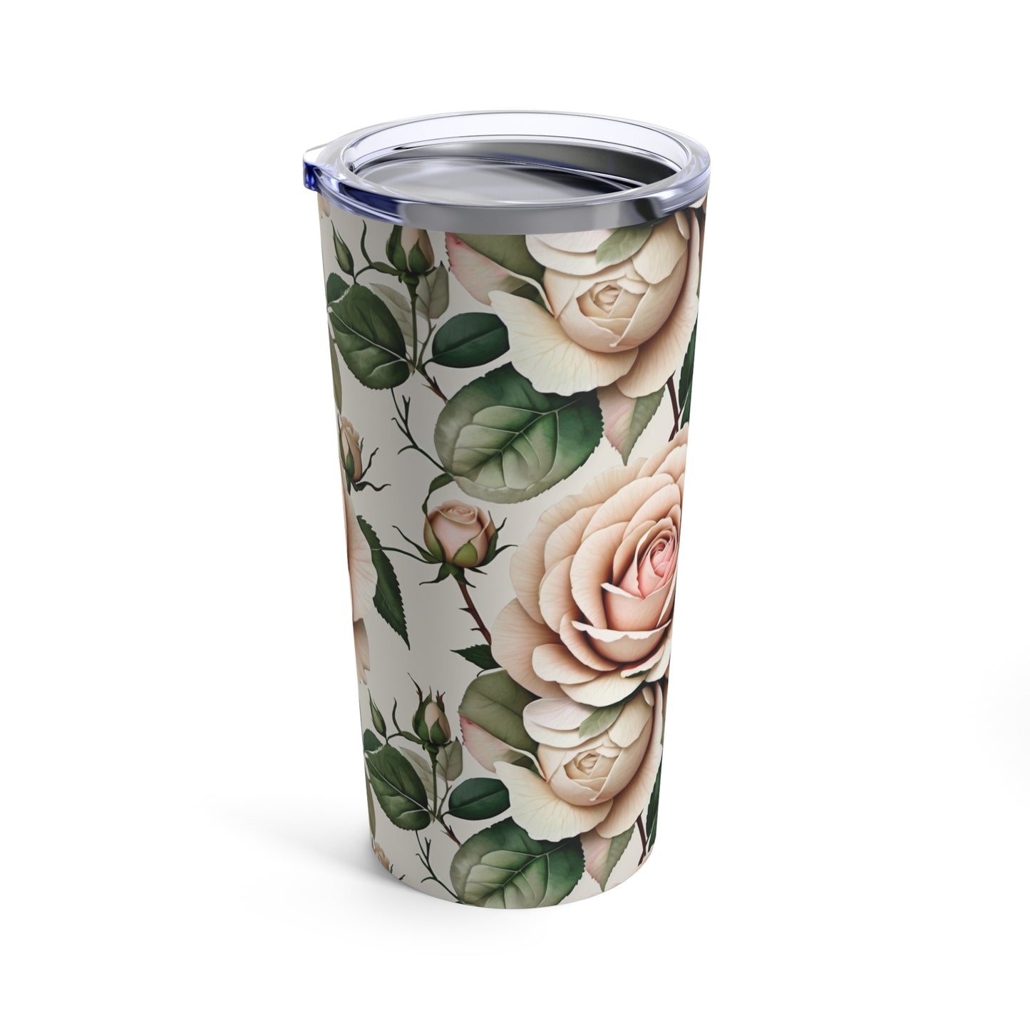 Watercolor Pink Roses Tumbler 20oz