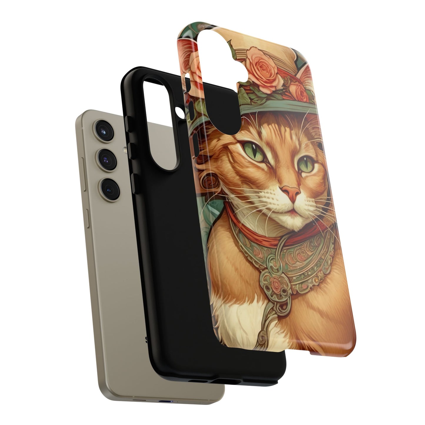 Alphonse Mucha Tough Phone Cases (A lady cat 2)