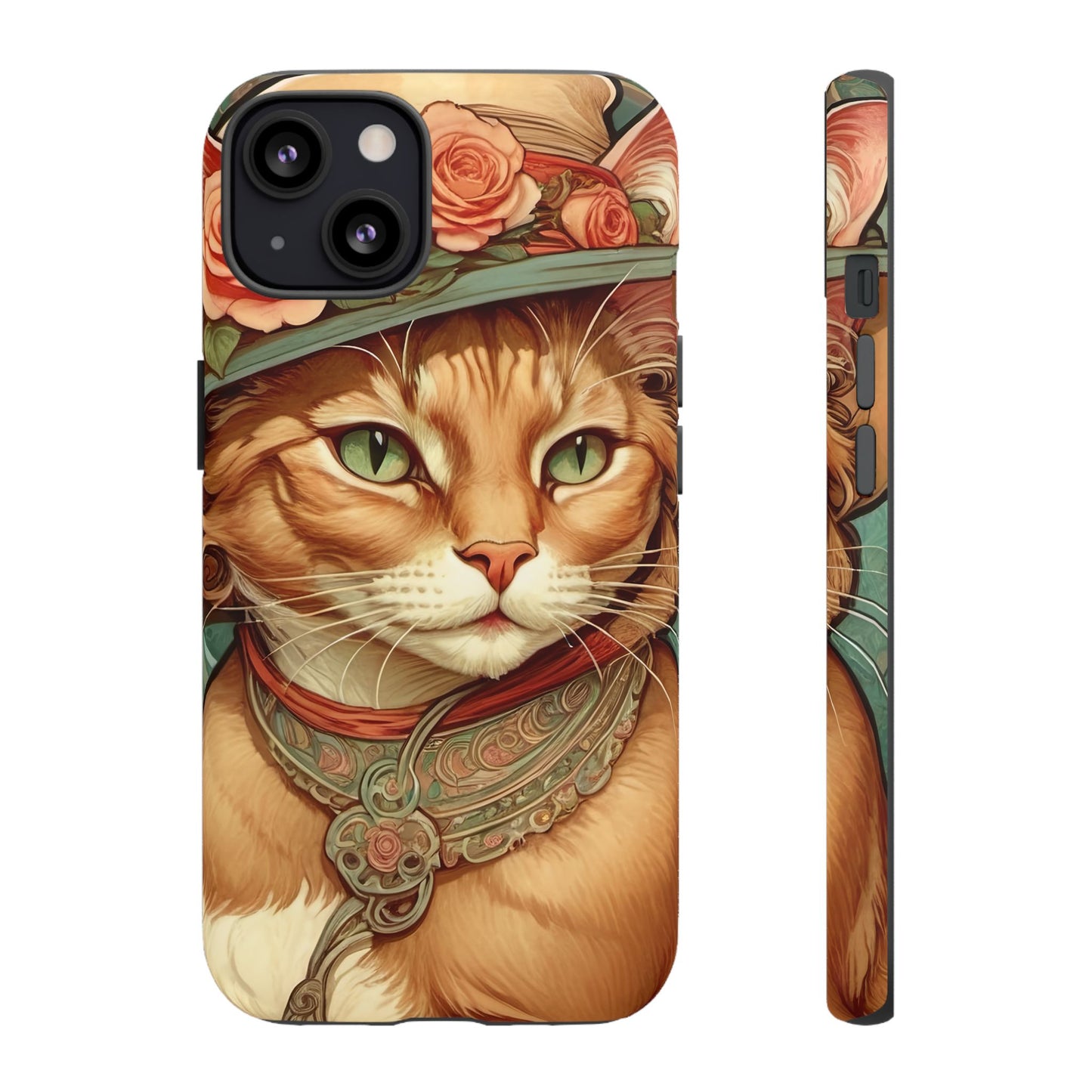 Alphonse Mucha Tough Phone Cases (A lady cat 2)