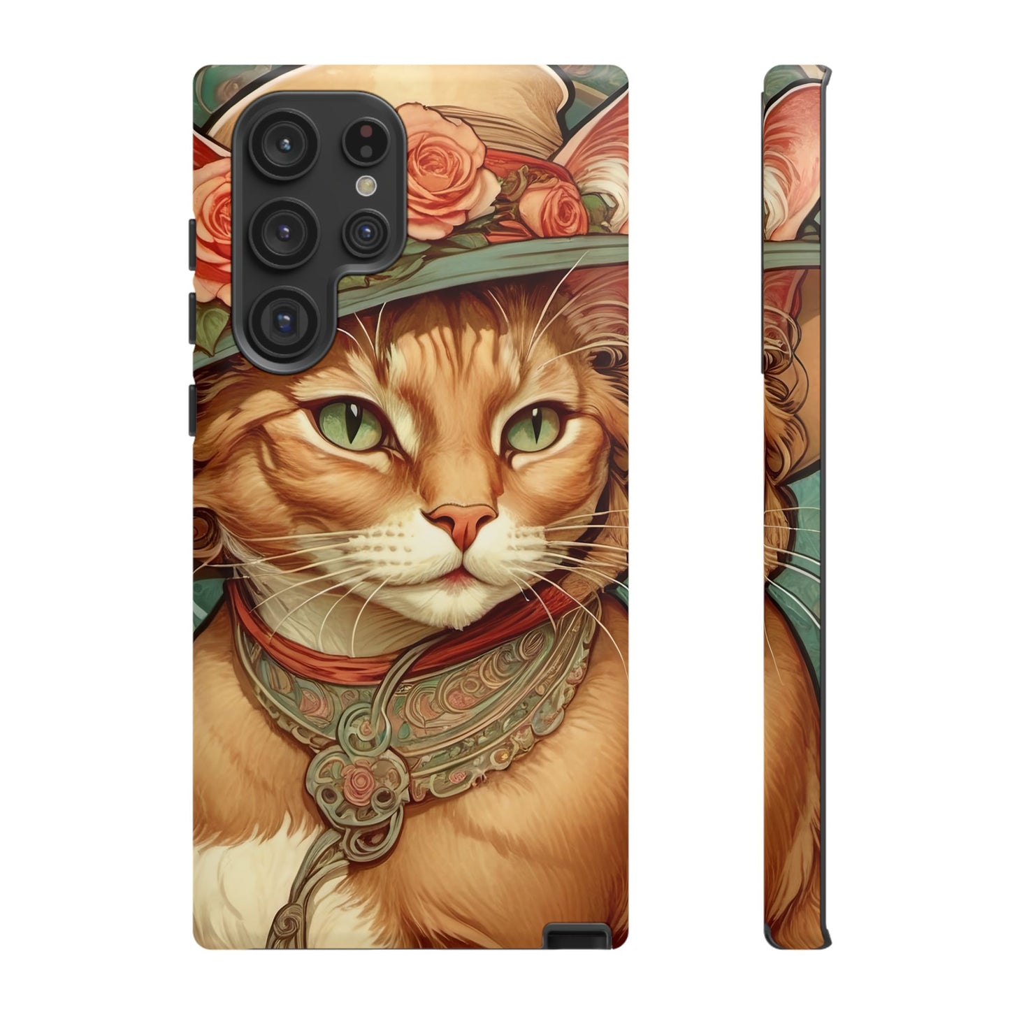 Alphonse Mucha Tough Phone Cases (A lady cat 2)
