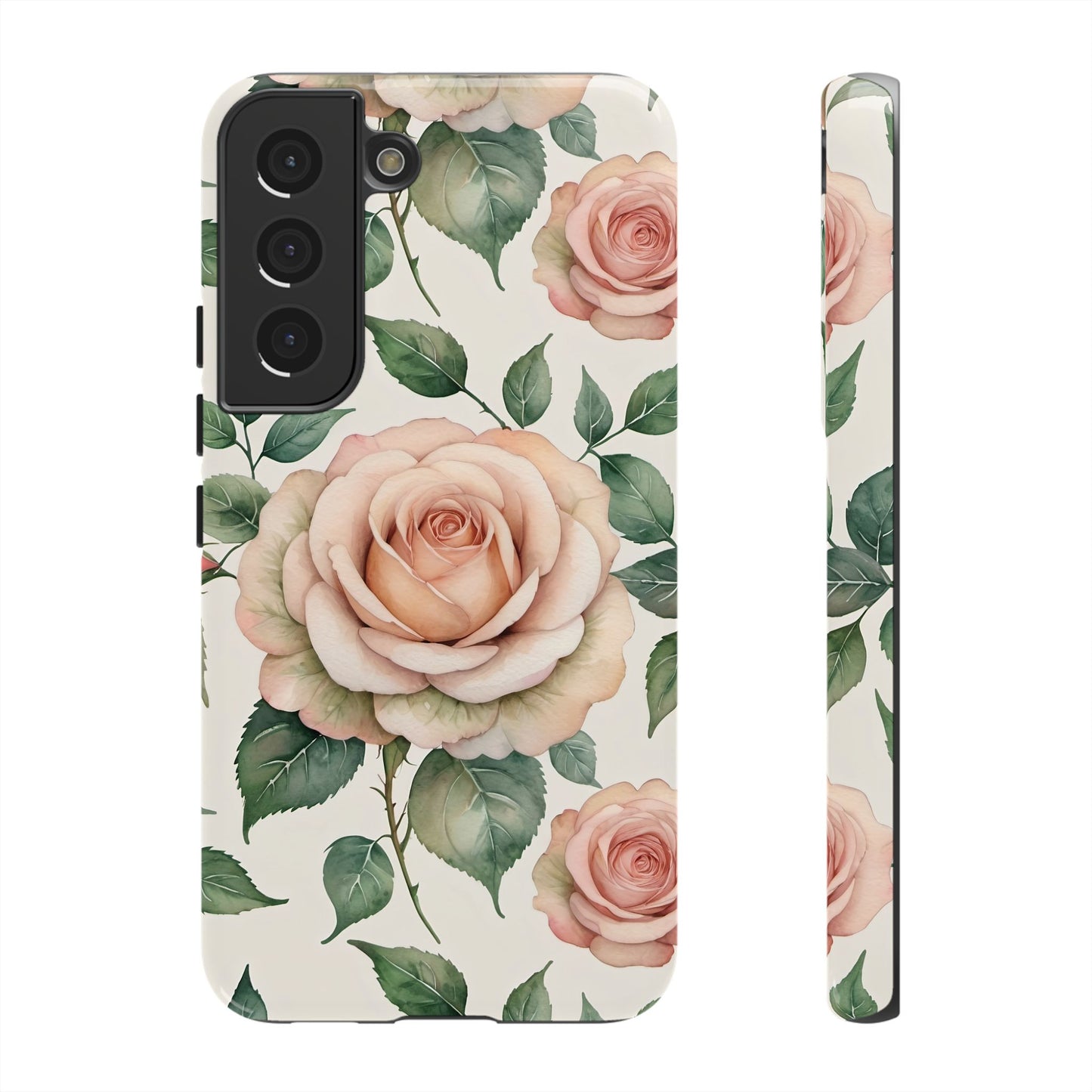 Watercolor Large Roses Tough Cases