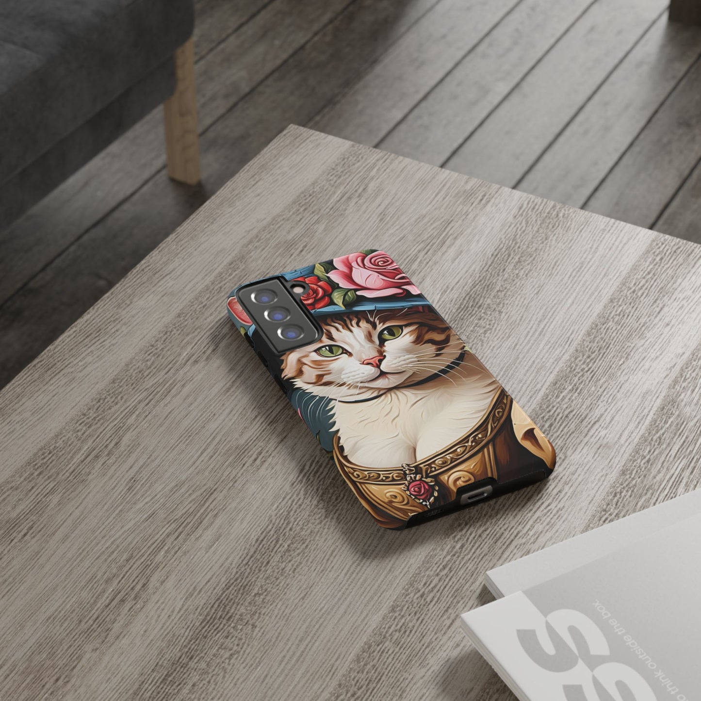 Oil Painting Cat Tough Phone Cases (A Lady 2)